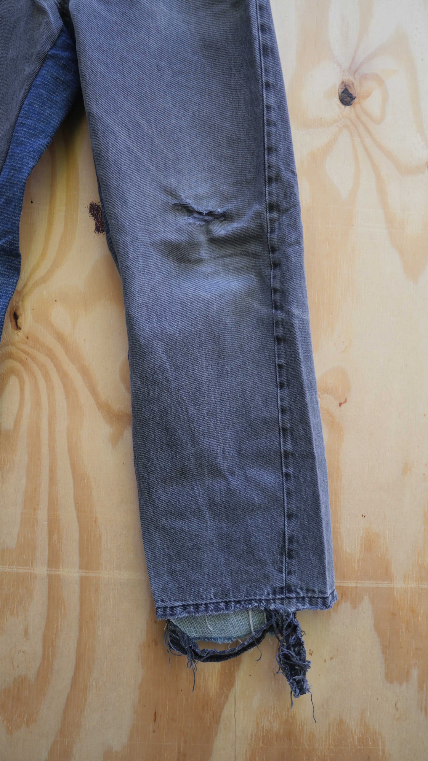 Black Flared Denim Mockup | 31