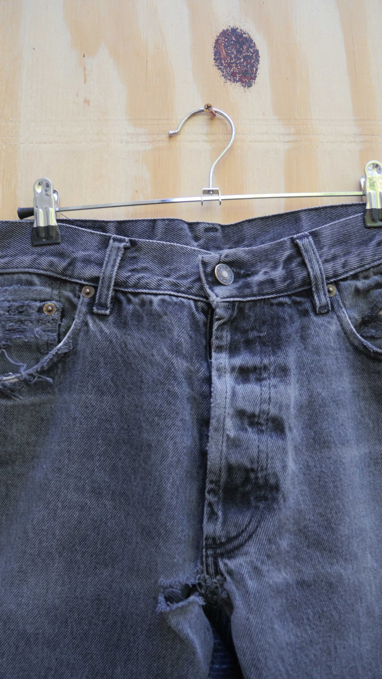 Black Flared Denim Mockup | 31