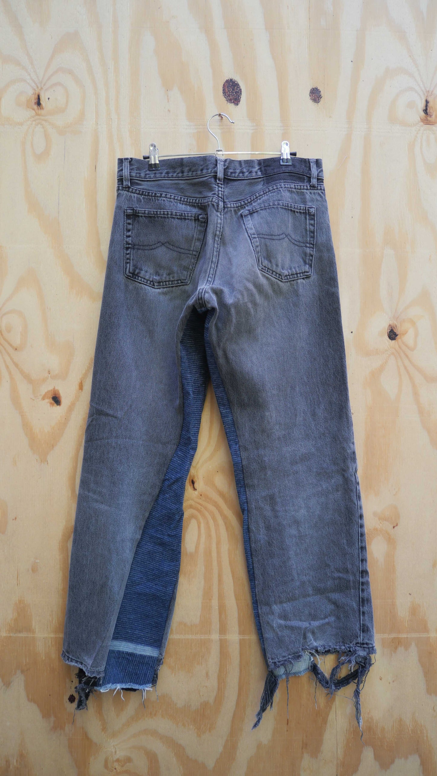 Black Flared Denim Mockup | 31