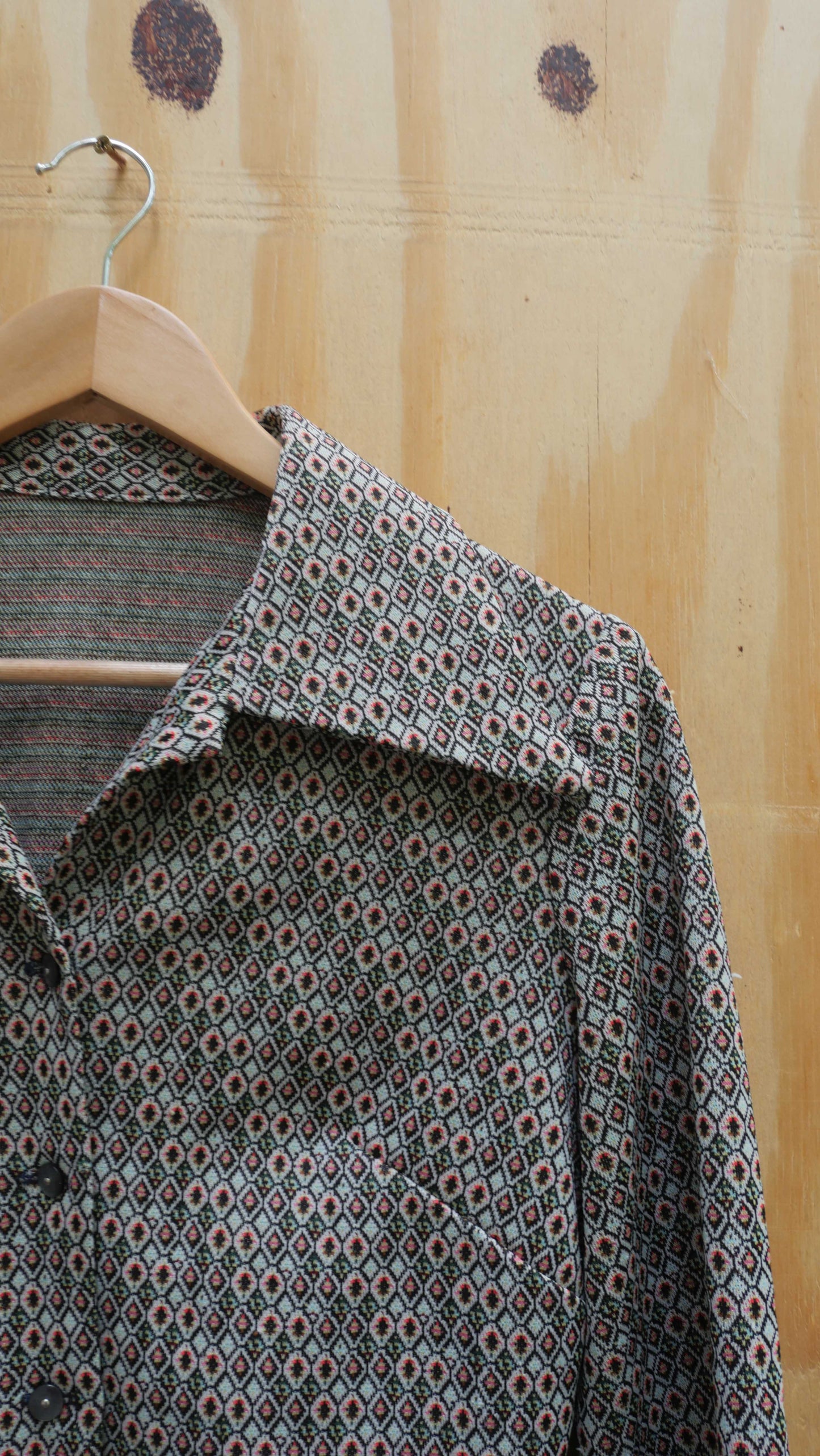 1970s Knit Womens Top | S