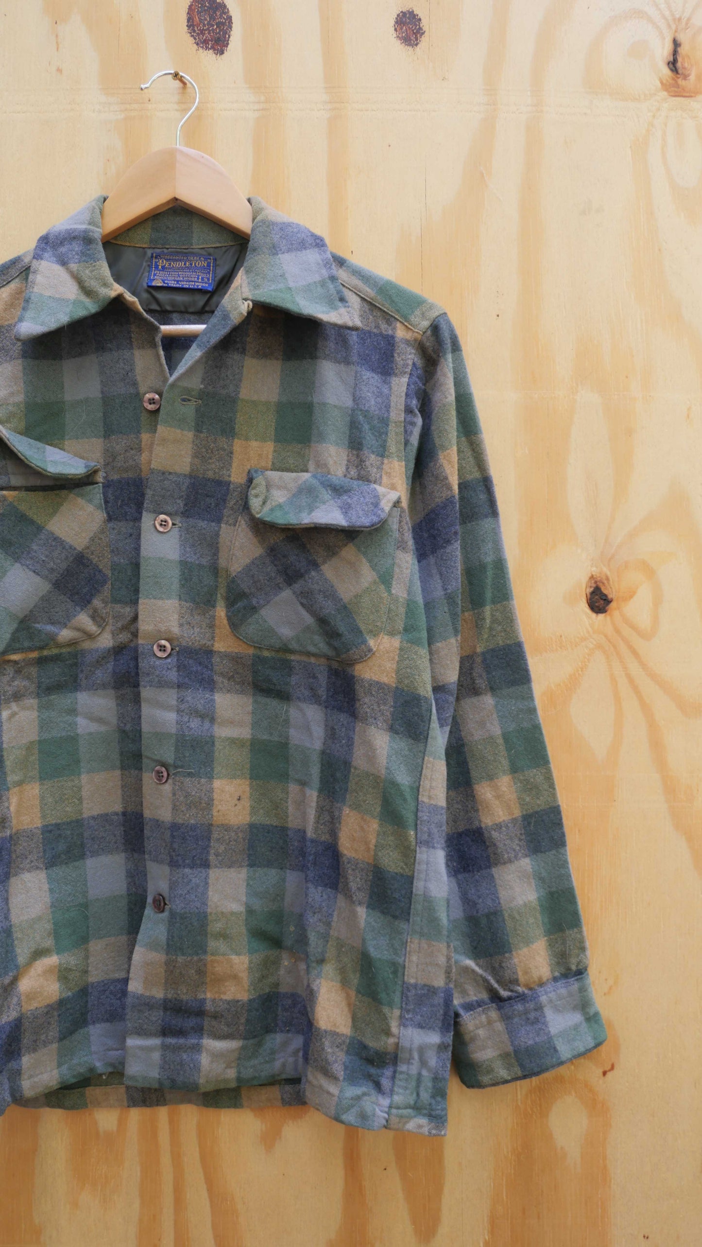 1970s Wool Pendleton Loop Collar | M