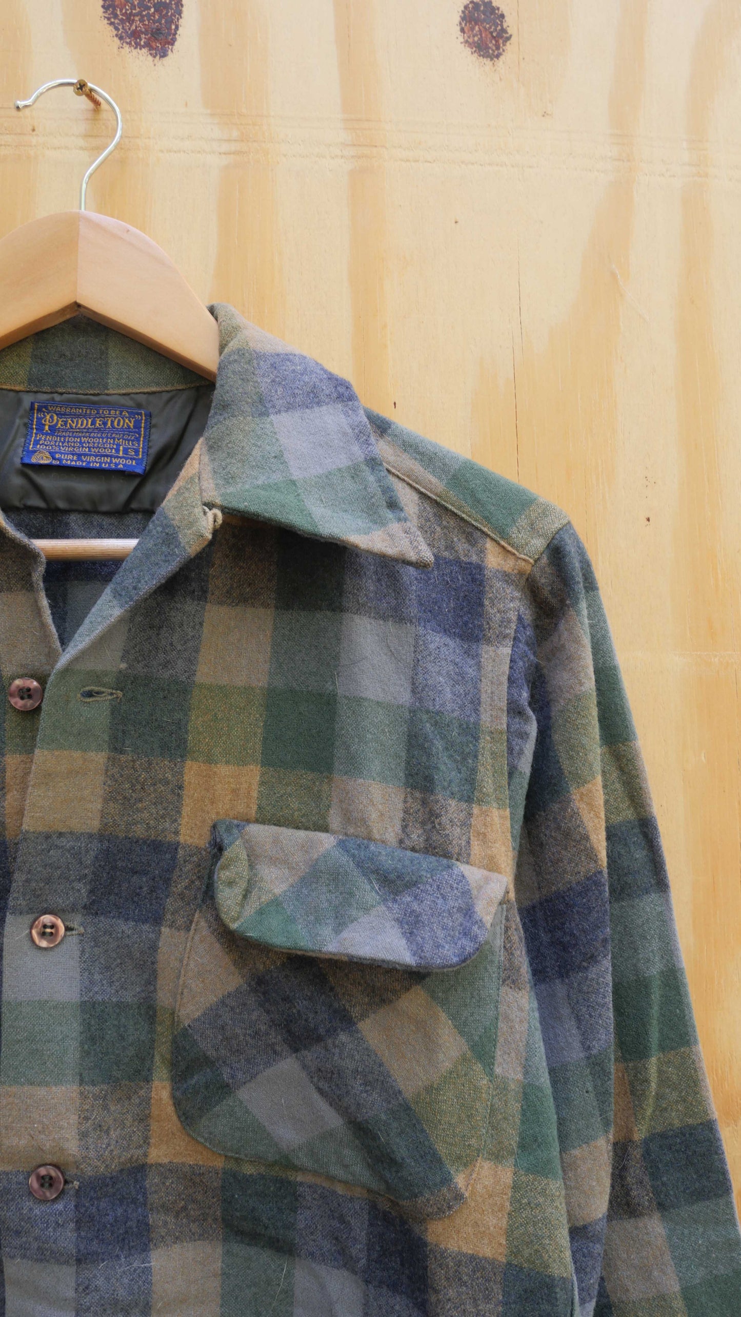 1970s Wool Pendleton Loop Collar | M