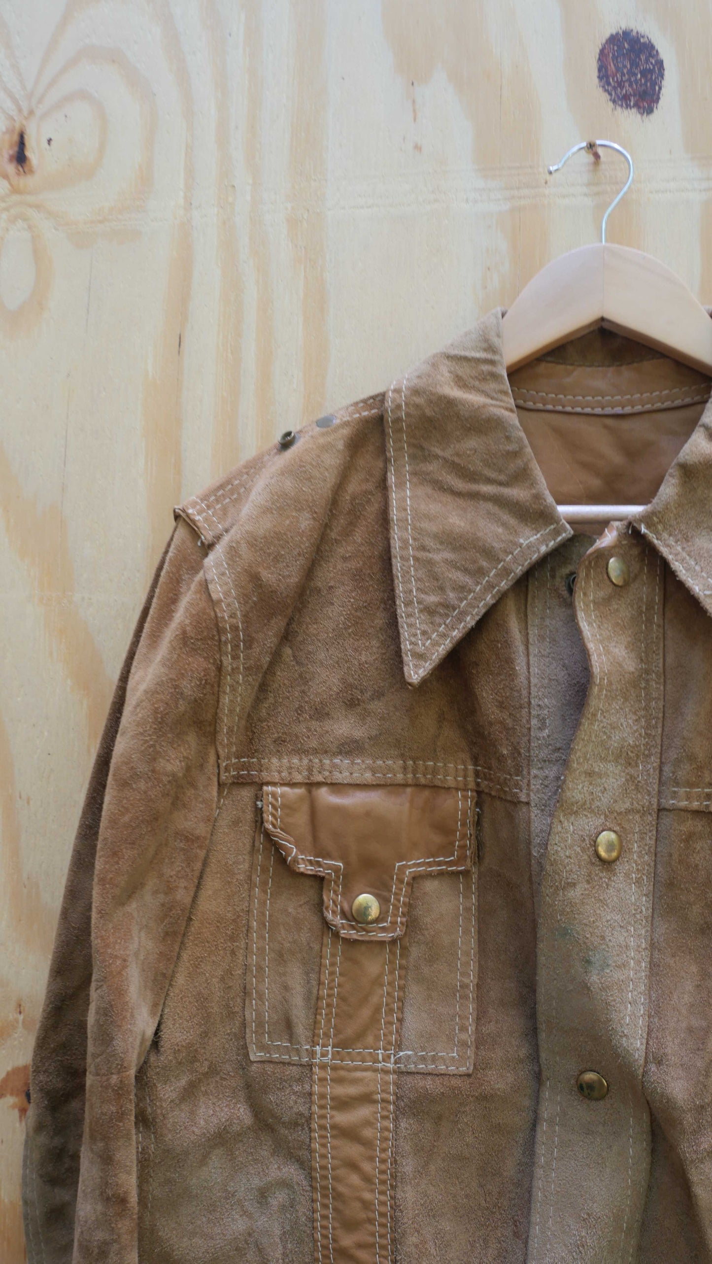1970s Suede Cowboy Jacket | L