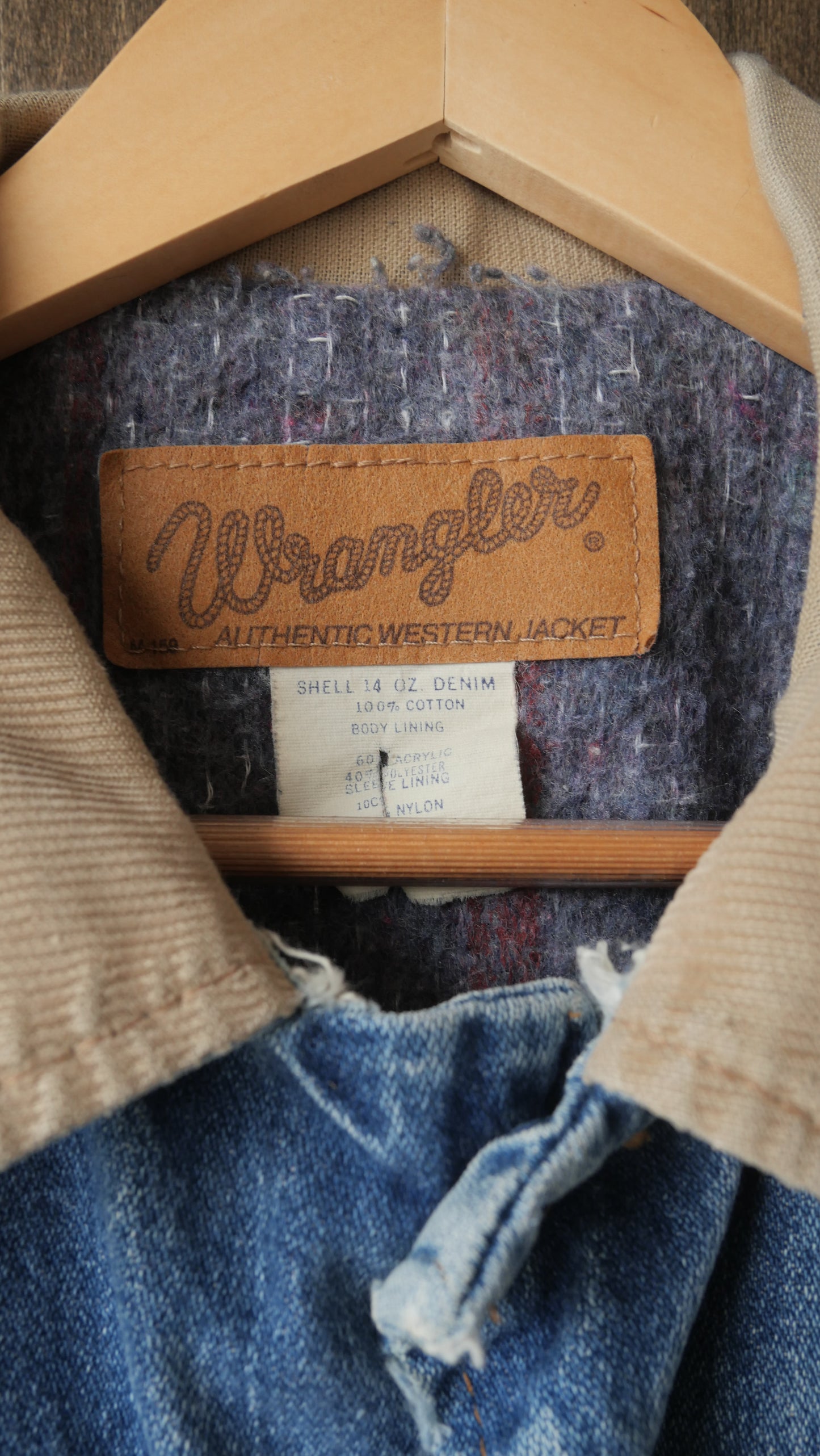 1970s Blanket Lined Denim Jacket | XL