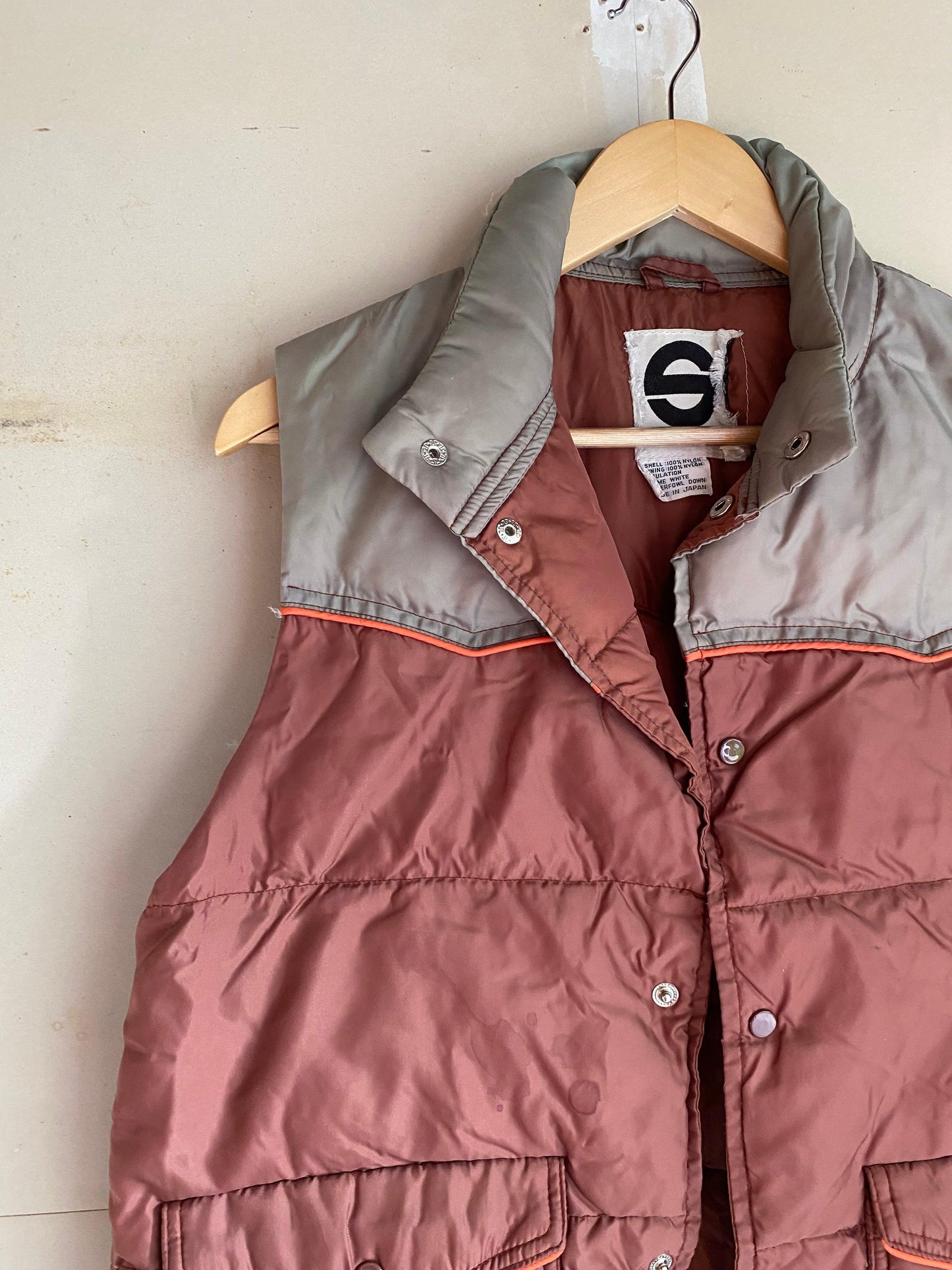 1970s Puffer Vest | L