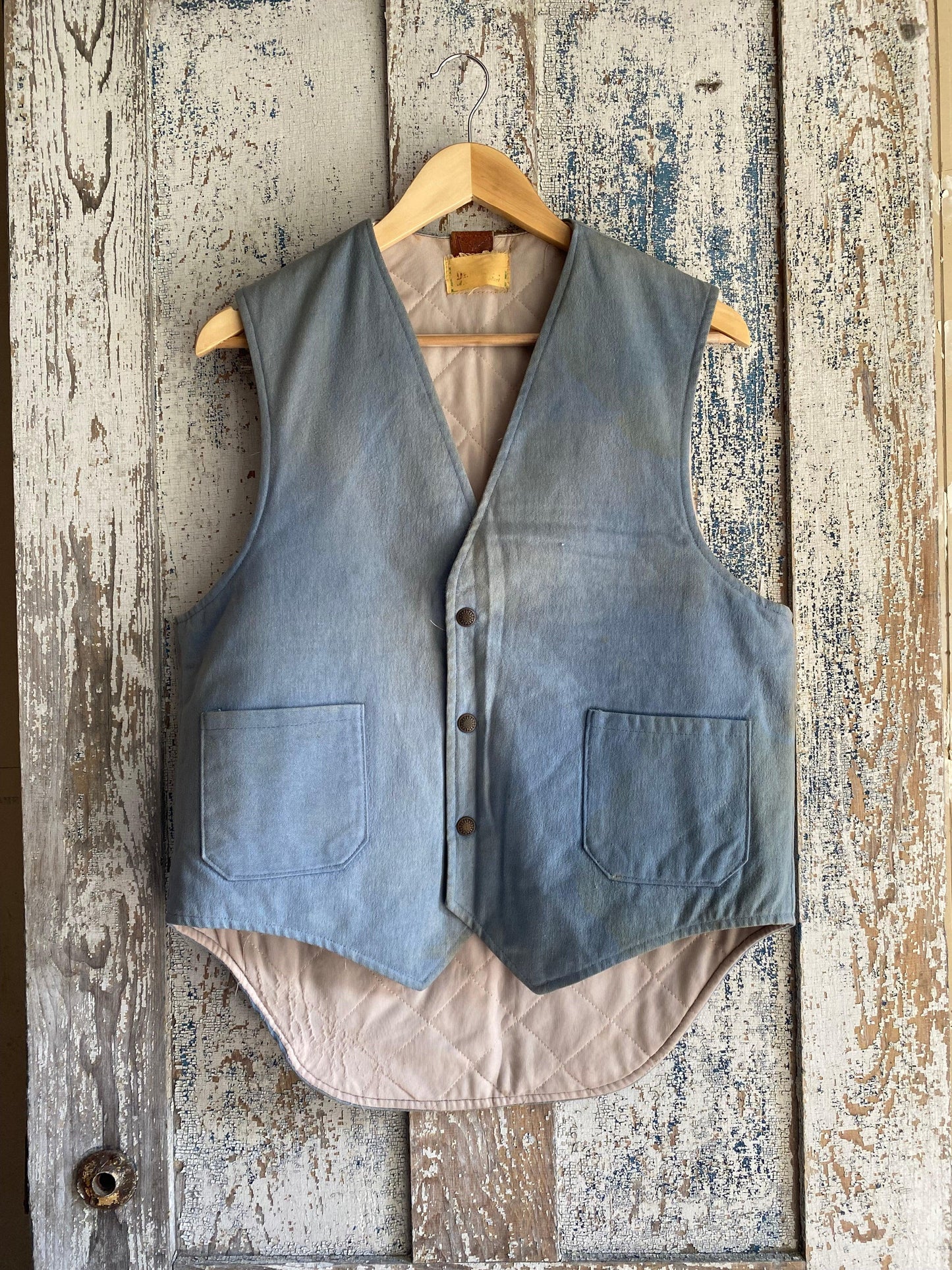 1970s Western Button Up Vest | M