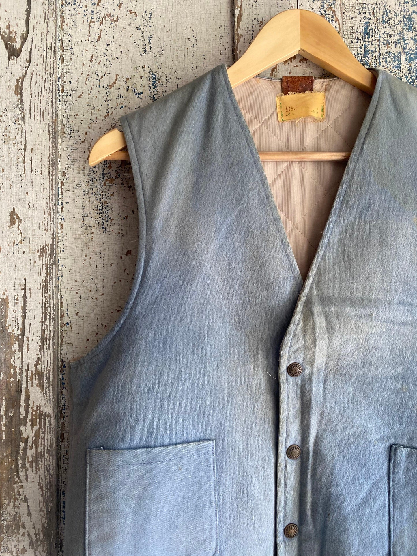 1970s Western Button Up Vest | M