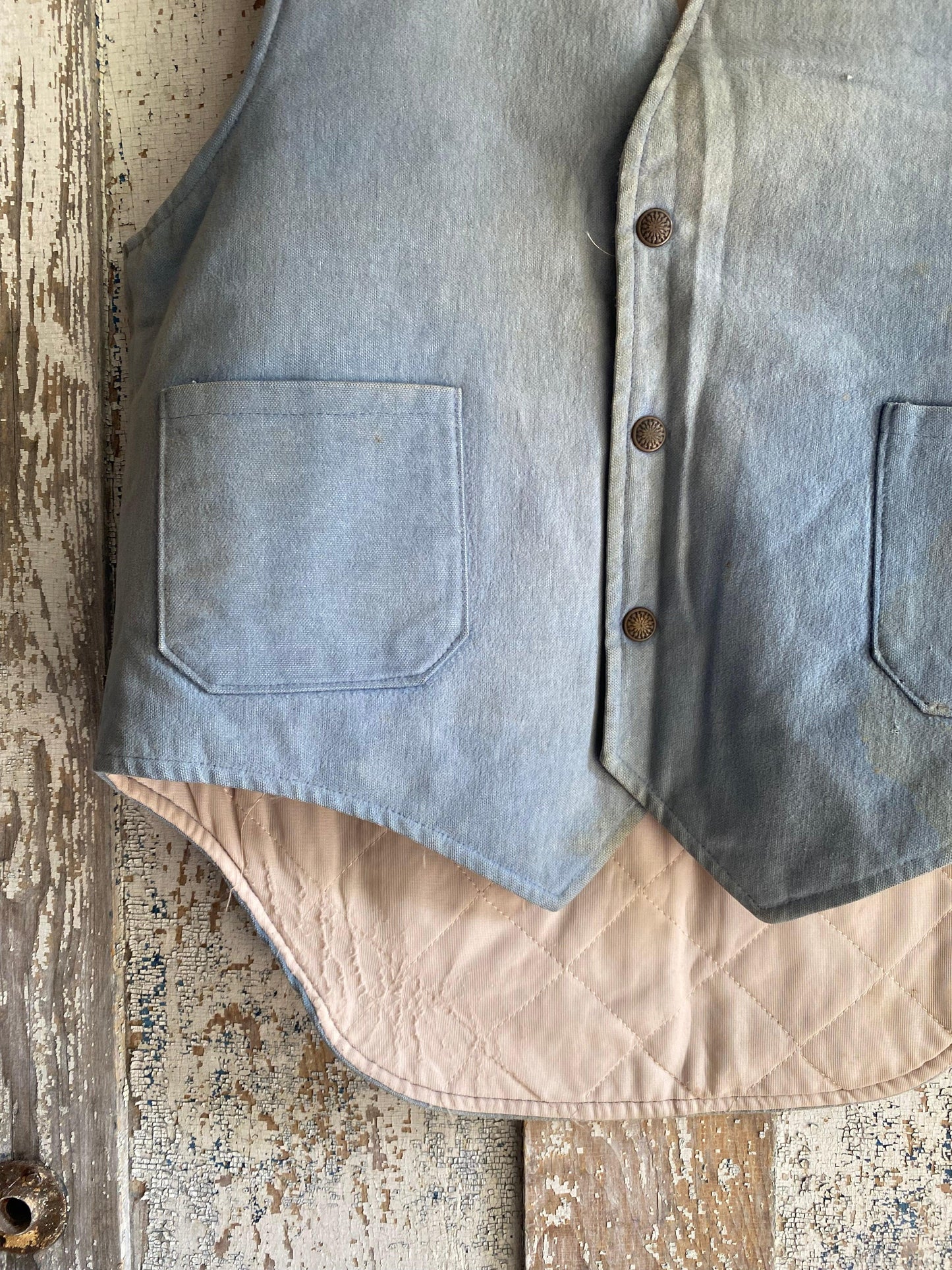 1970s Western Button Up Vest | M