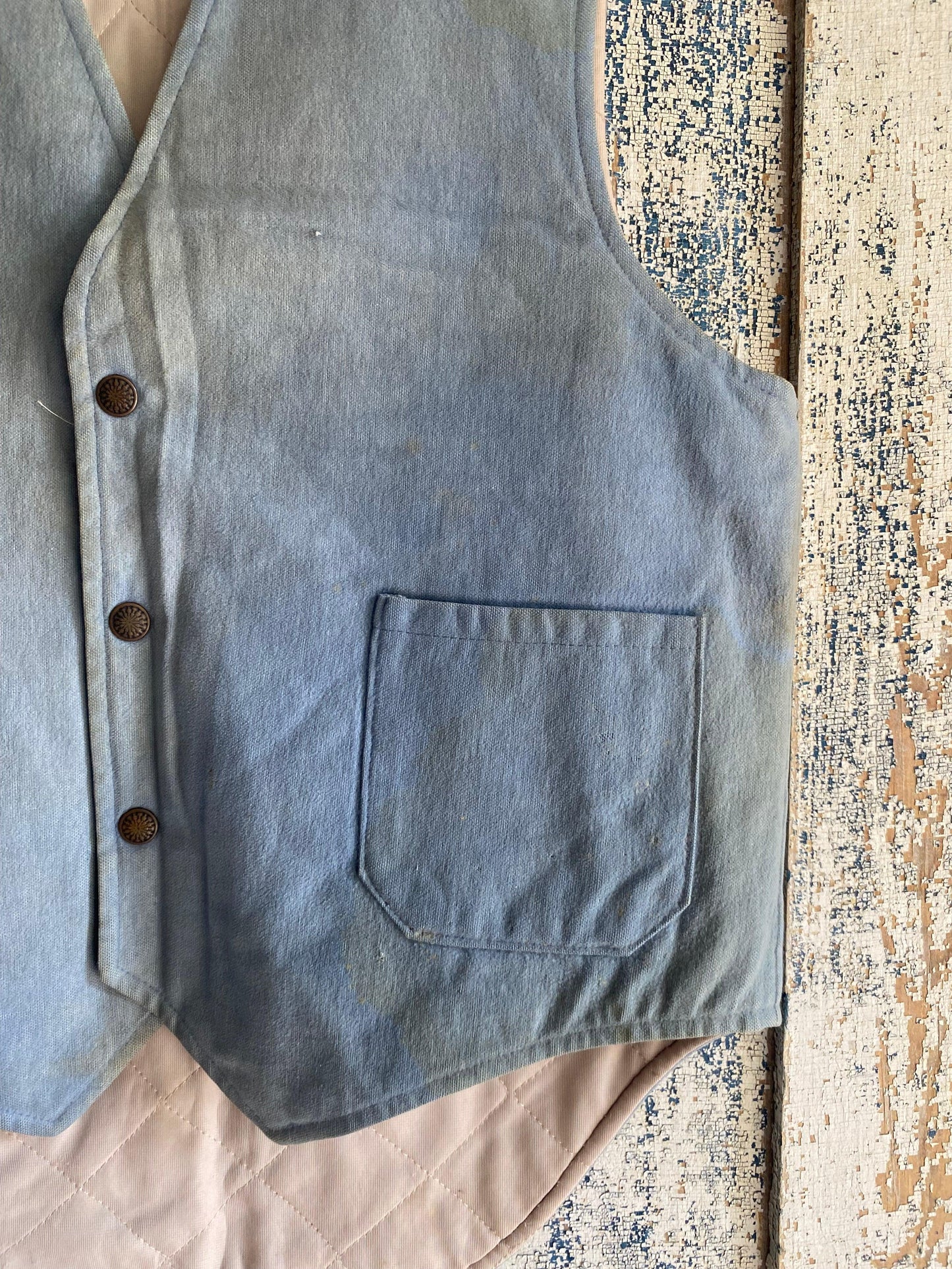 1970s Western Button Up Vest | M