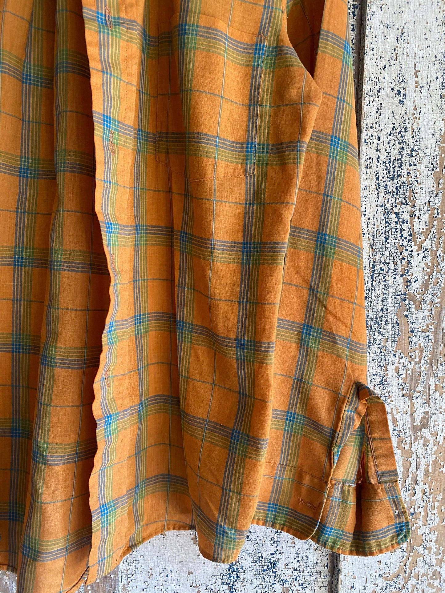 1960s Plaid Shirt | M