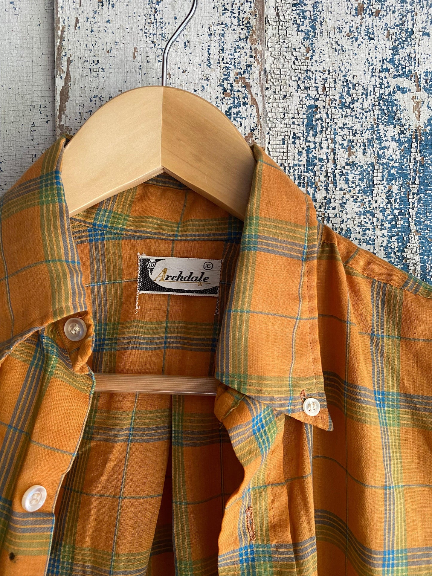 1960s Plaid Shirt | M
