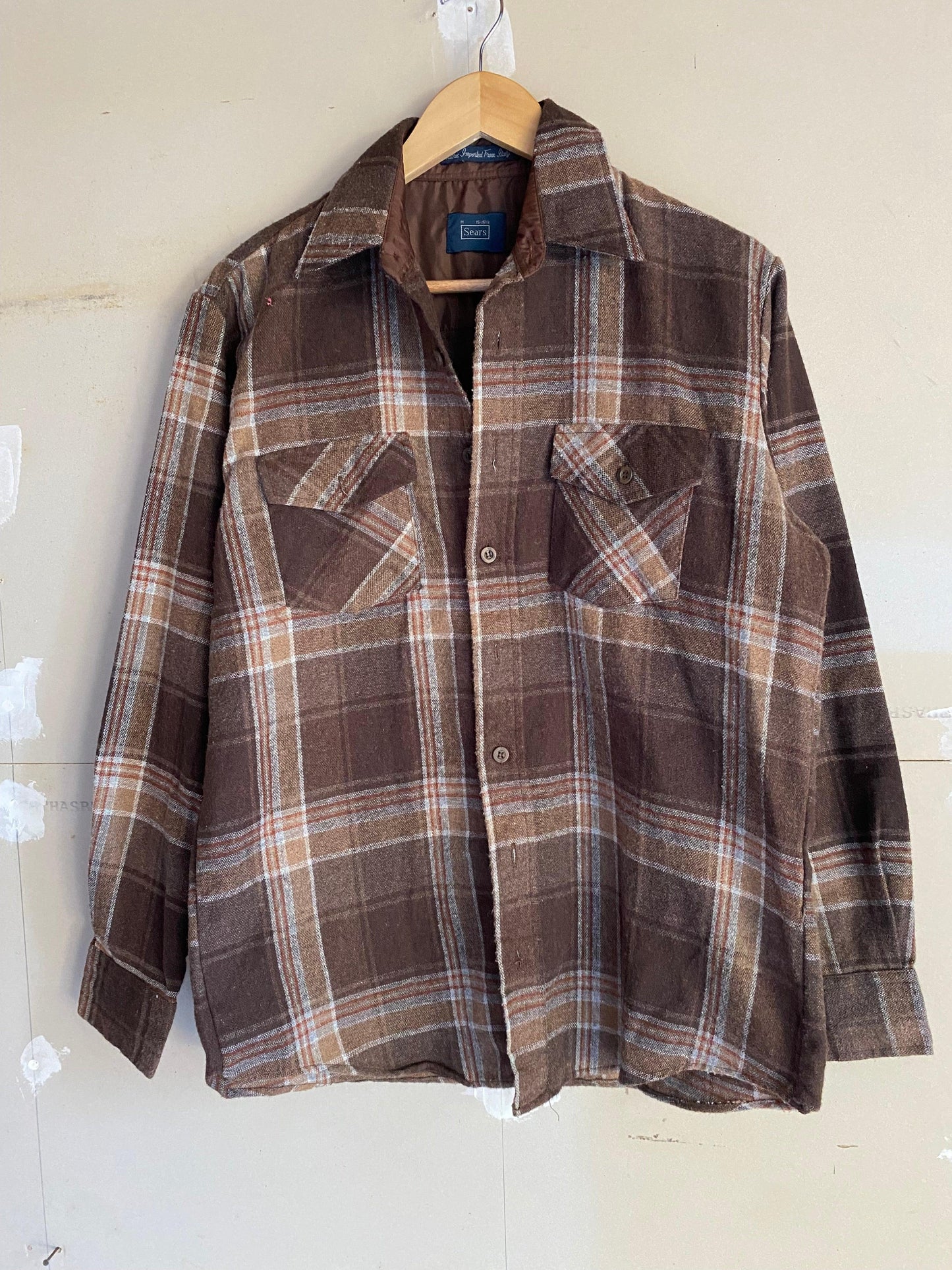 1980s Brown Sears Flannel | L
