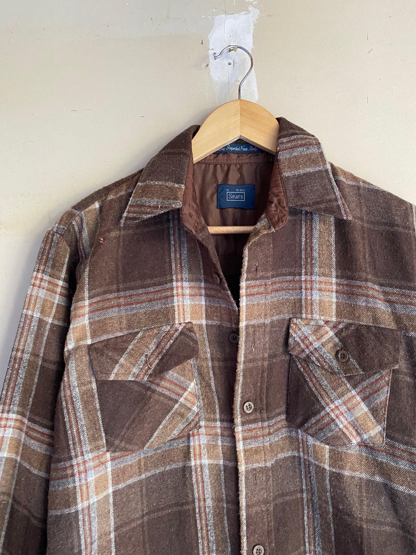 1980s Brown Sears Flannel | L