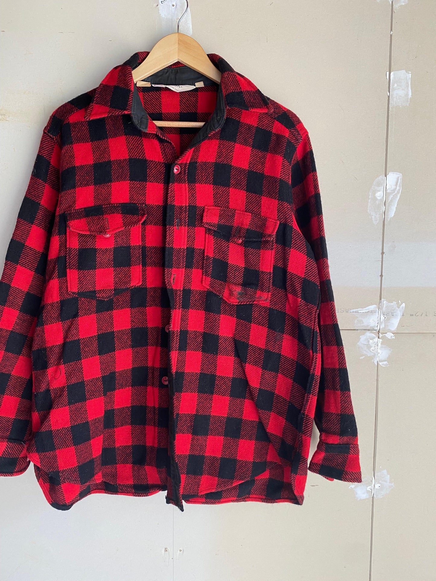 1970s Woolrich Buffalo Check Flannel | L