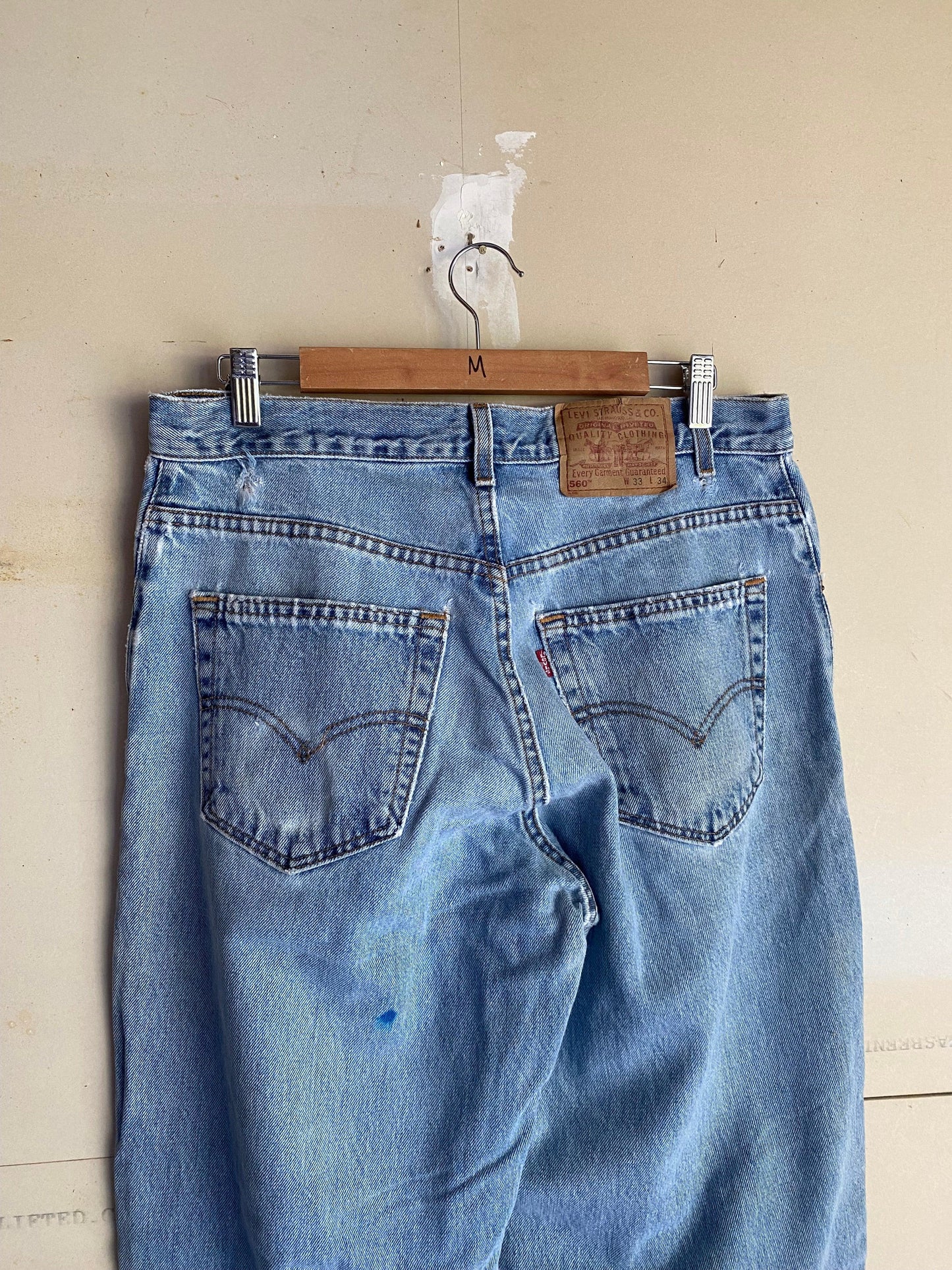 1990s Light Wash Levis Denim | 33