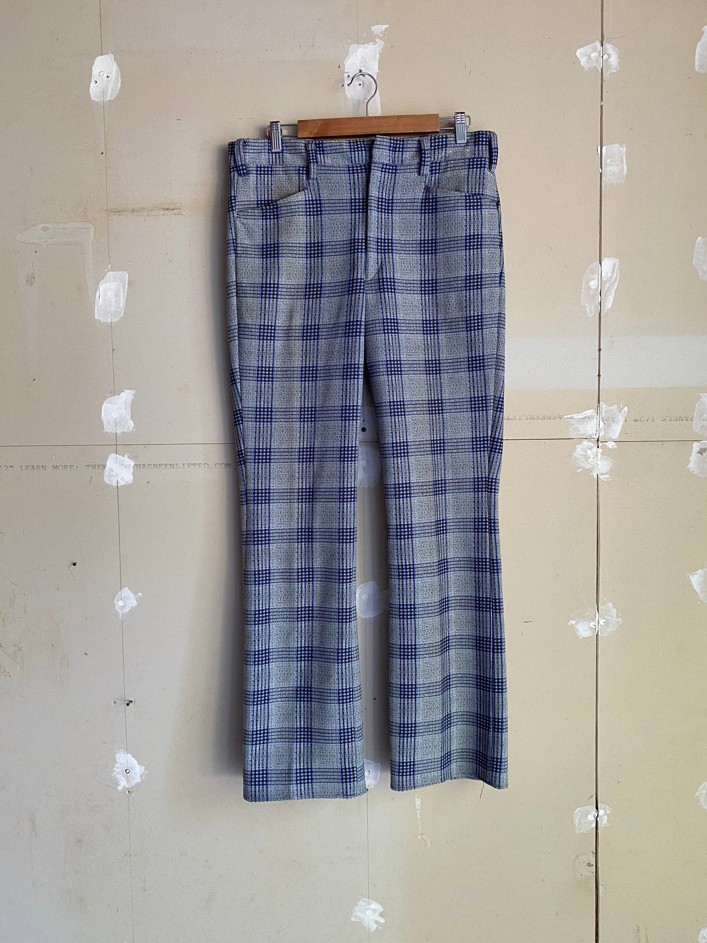 1970s Patterned Flared Slacks | 34