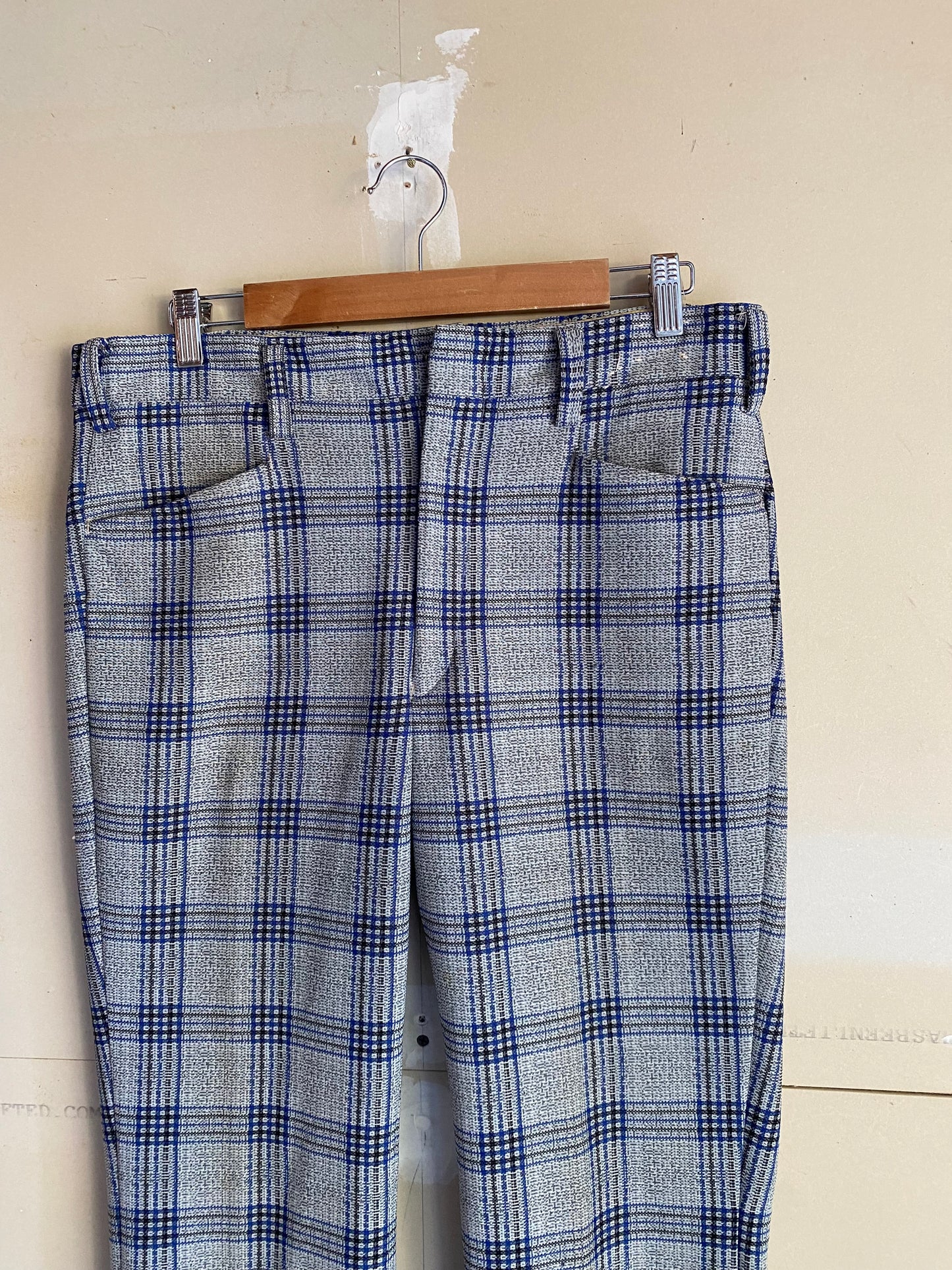 1970s Patterned Flared Slacks | 34