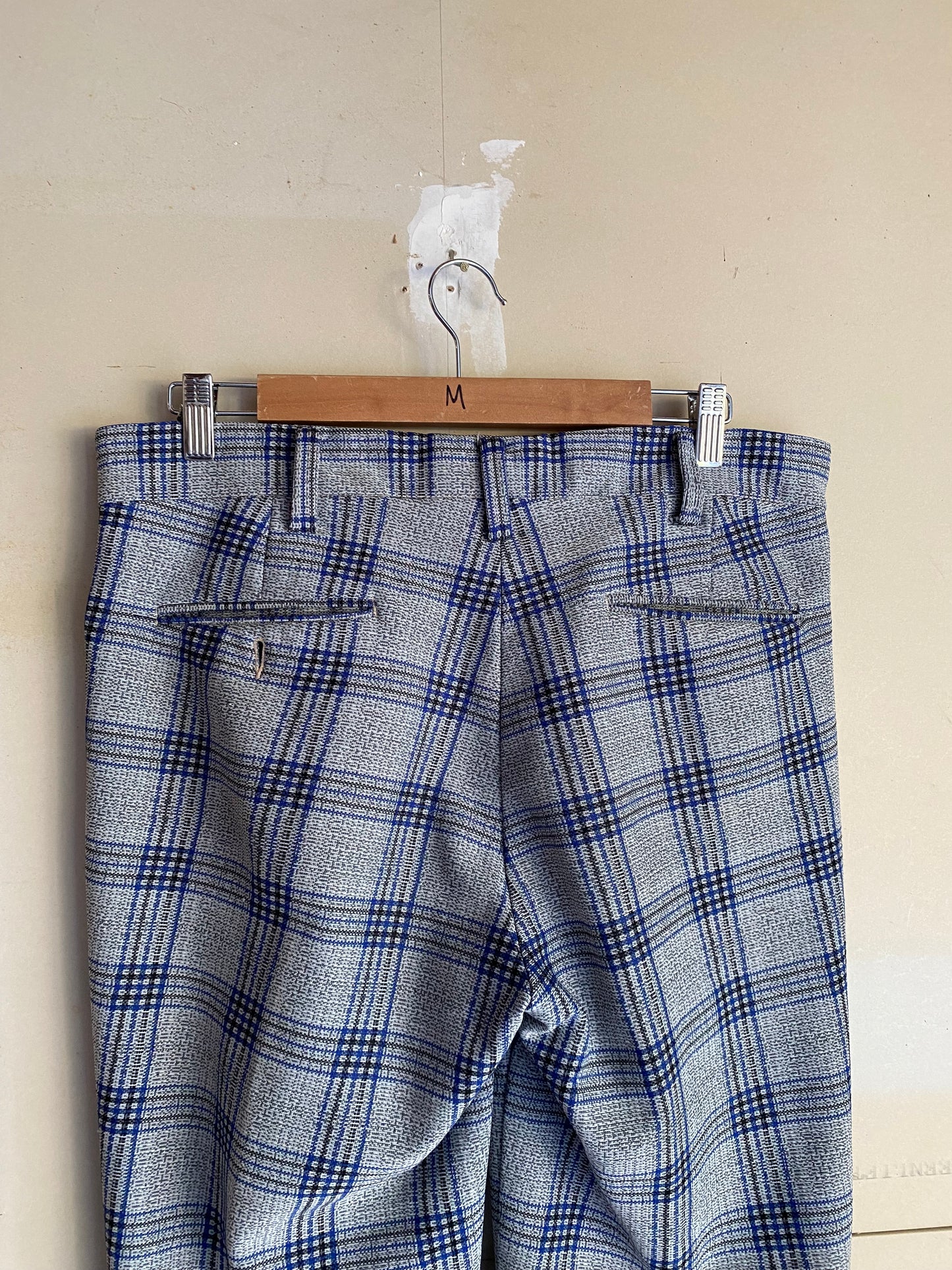 1970s Patterned Flared Slacks | 34