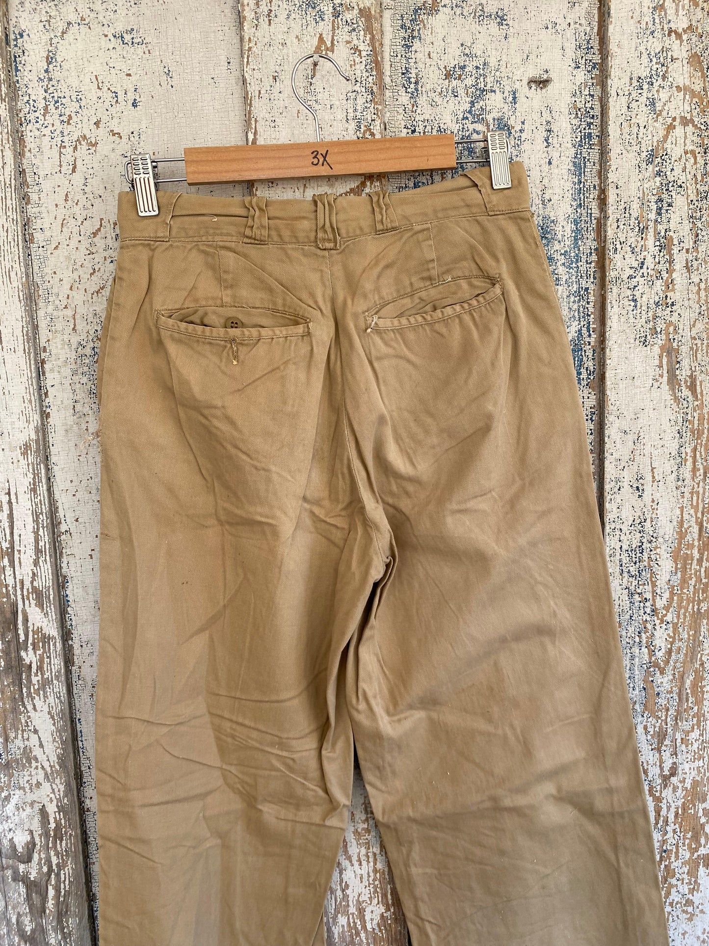 1960s Wide Leg Work Pants | 28