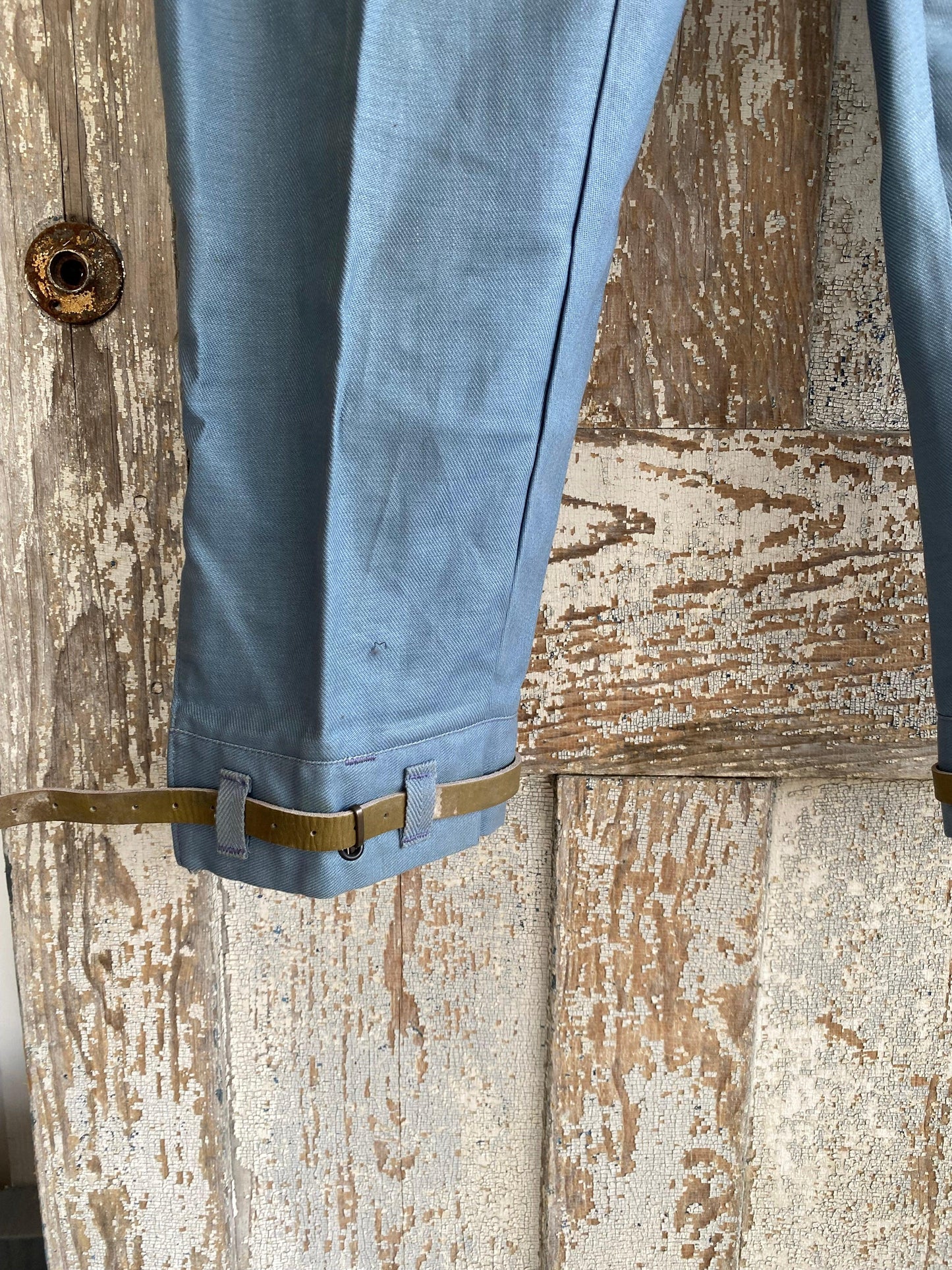 1980s Blue Cargo Military Pants | 36