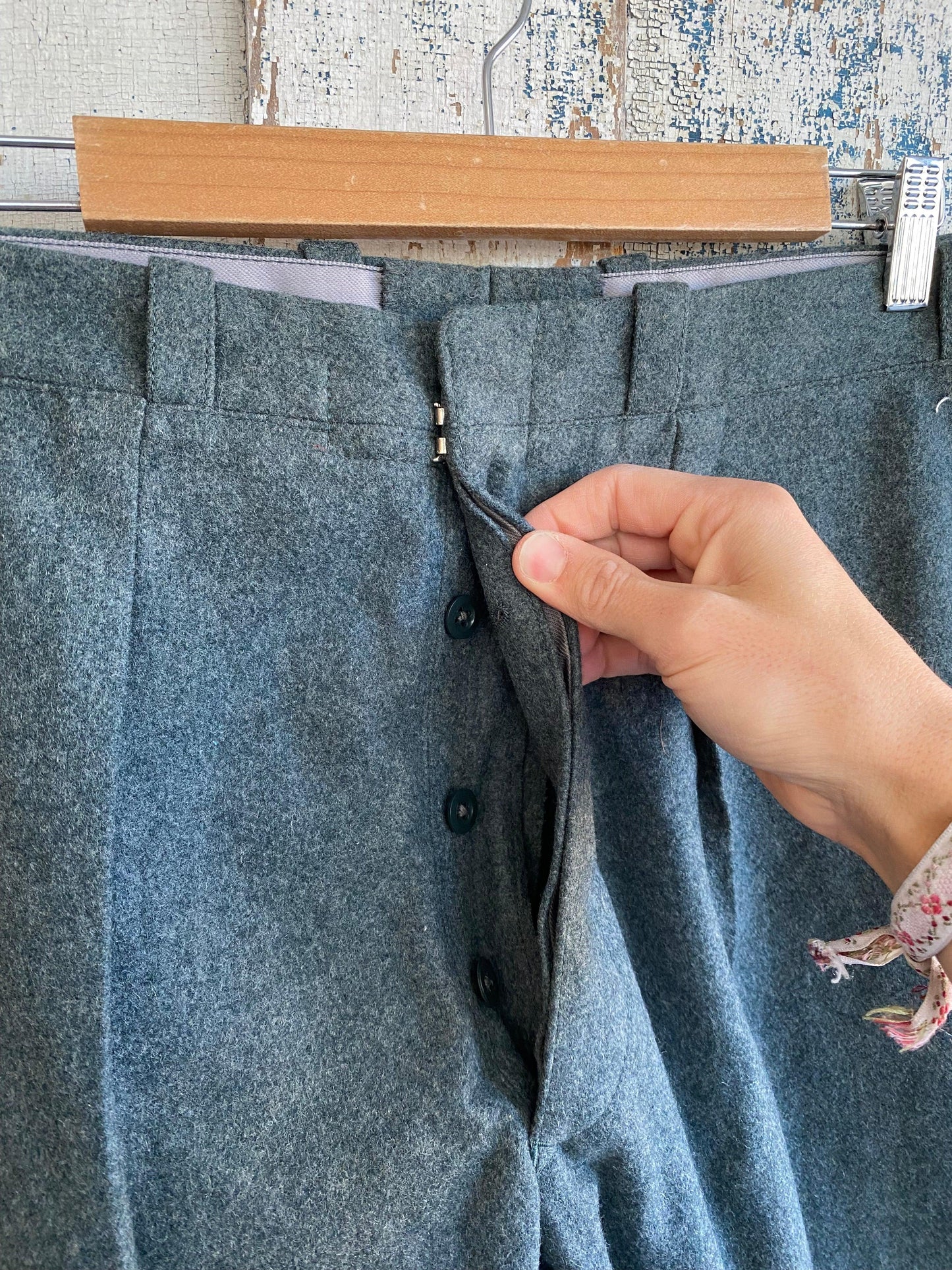 1970s "Wool" Military Pants | 36