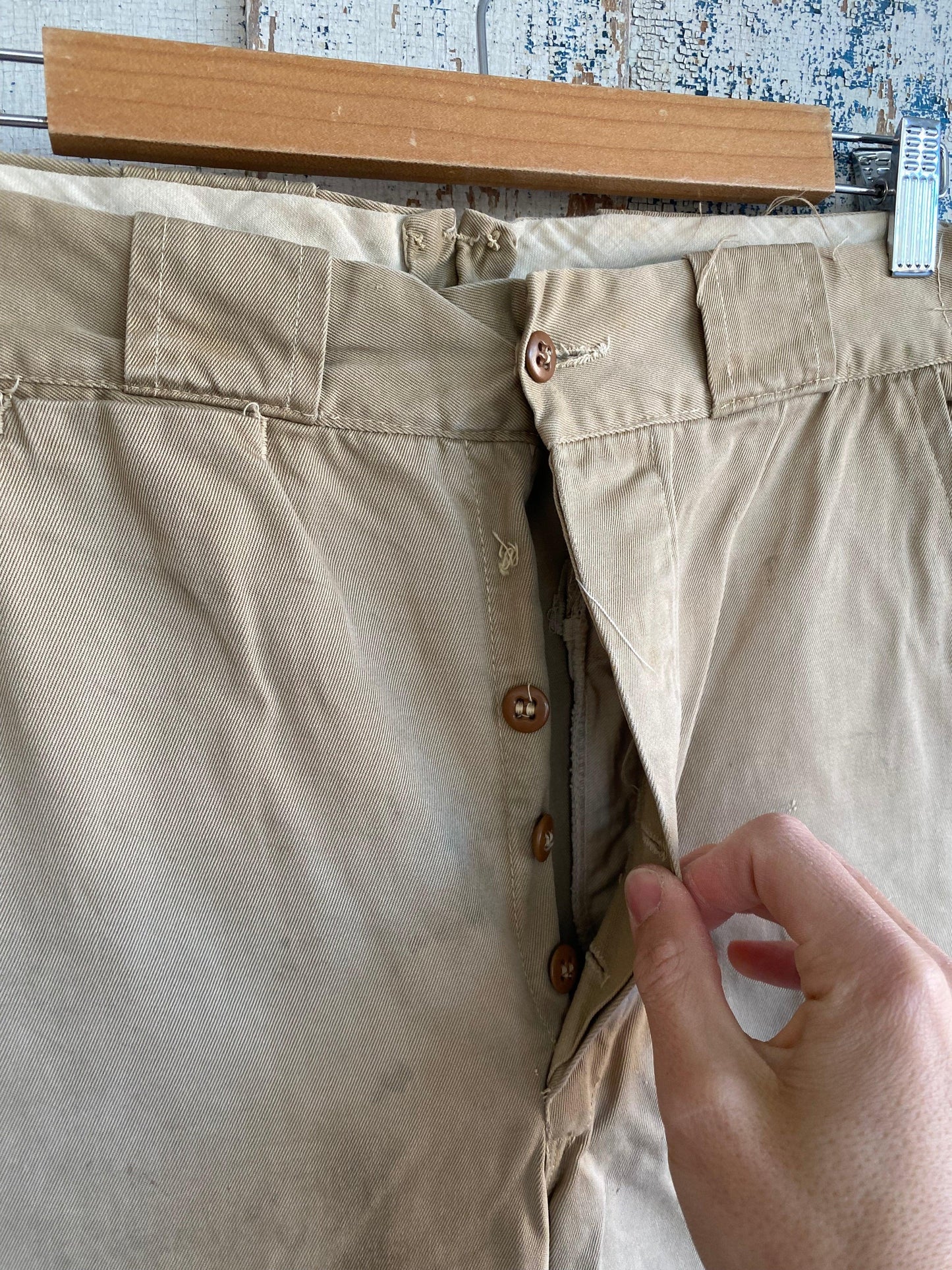 1950s Wide Leg Work Pants | 28