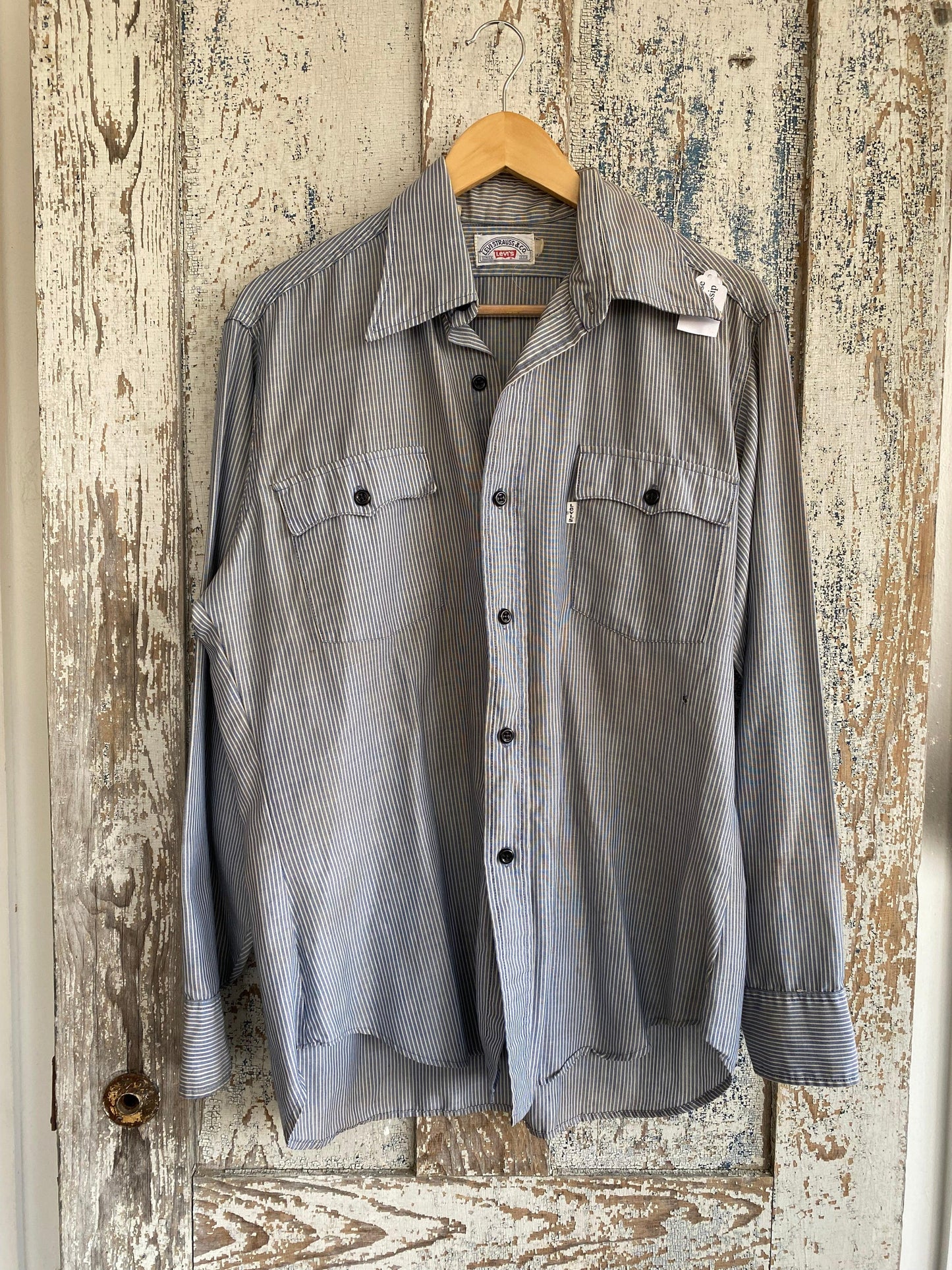1980s Pin Striped Levi's Shirt | L