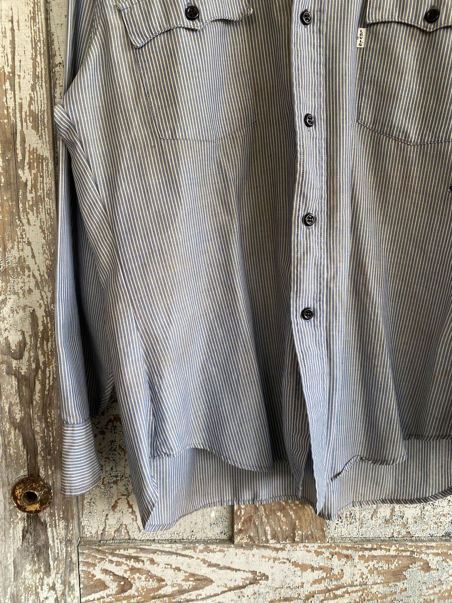 1980s Pin Striped Levi's Shirt | L