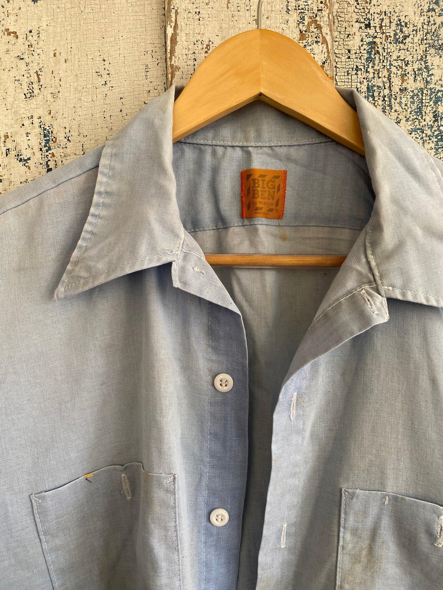 1980s Faded Work Shirt | XL