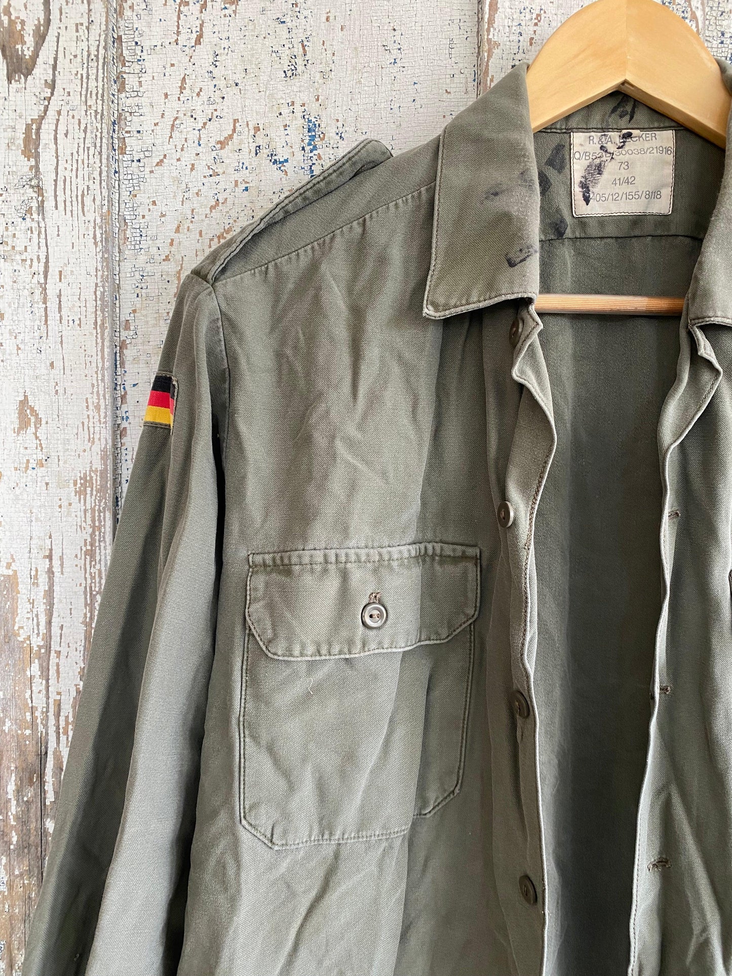 1980s German Fatigue Shirt | L