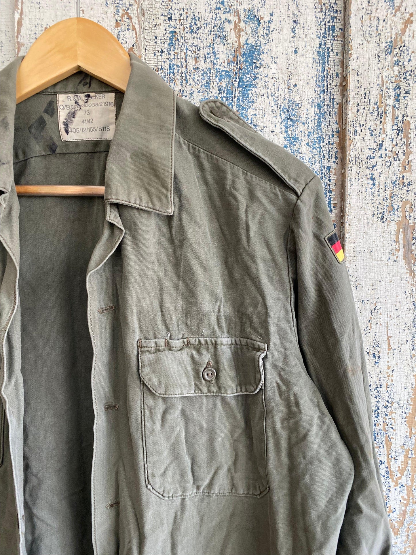 1980s German Fatigue Shirt | L