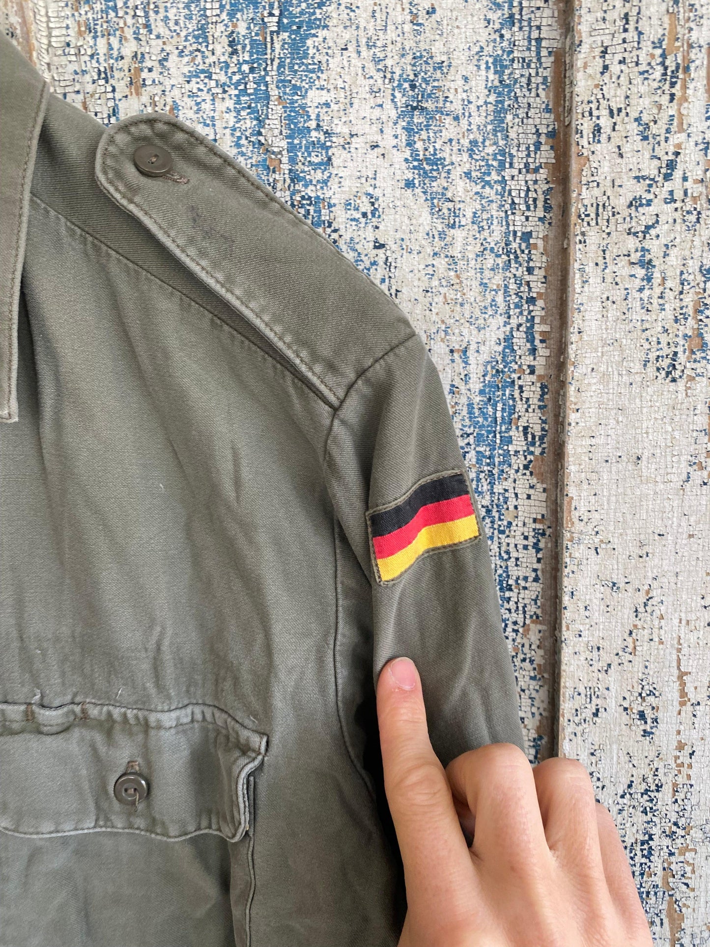 1980s German Fatigue Shirt | L