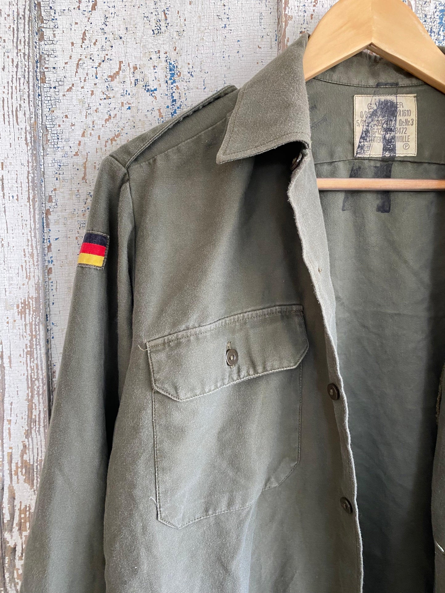 1980s German Fatigue Shirt | L