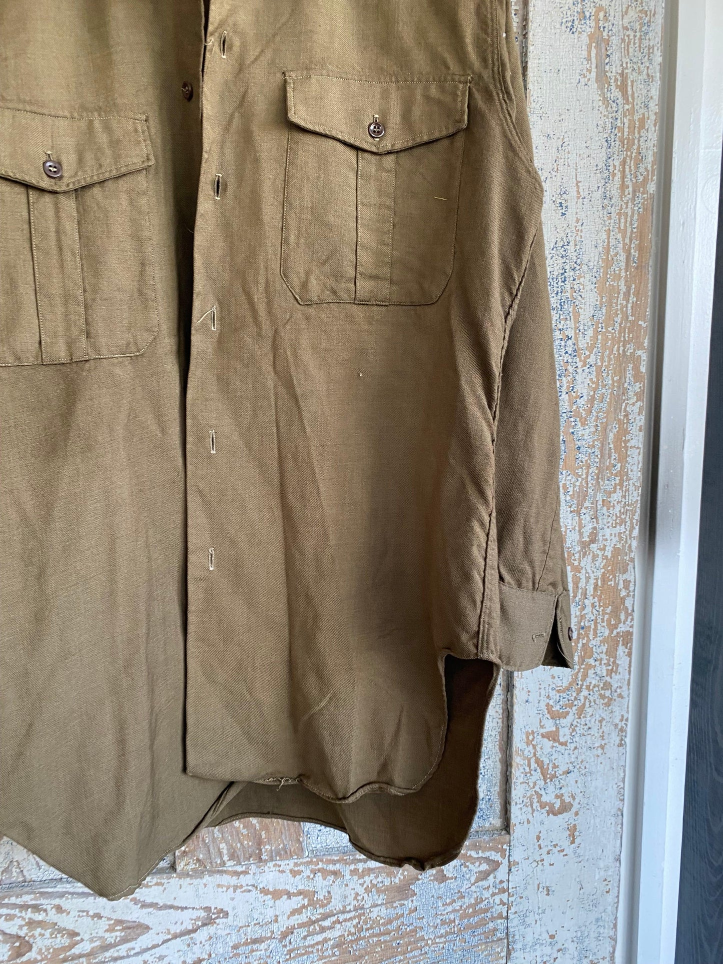 1970s Wool Military Shirt | M