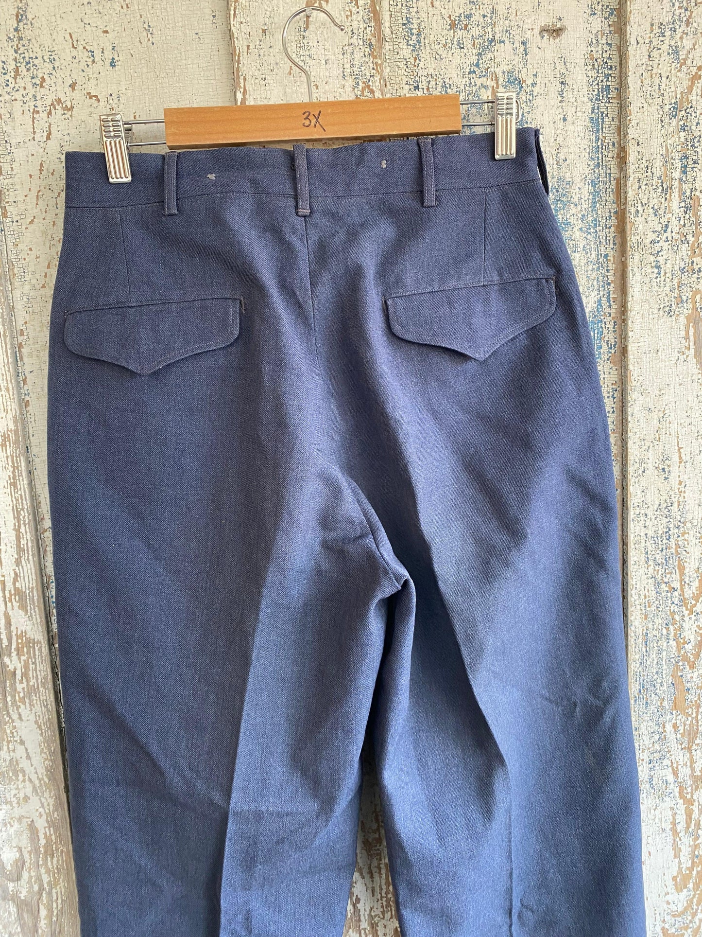 1970s Navy Wool Pants | 30