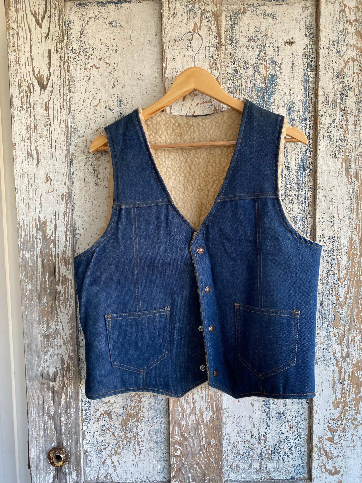1980s Sherpa Lined Vest | M