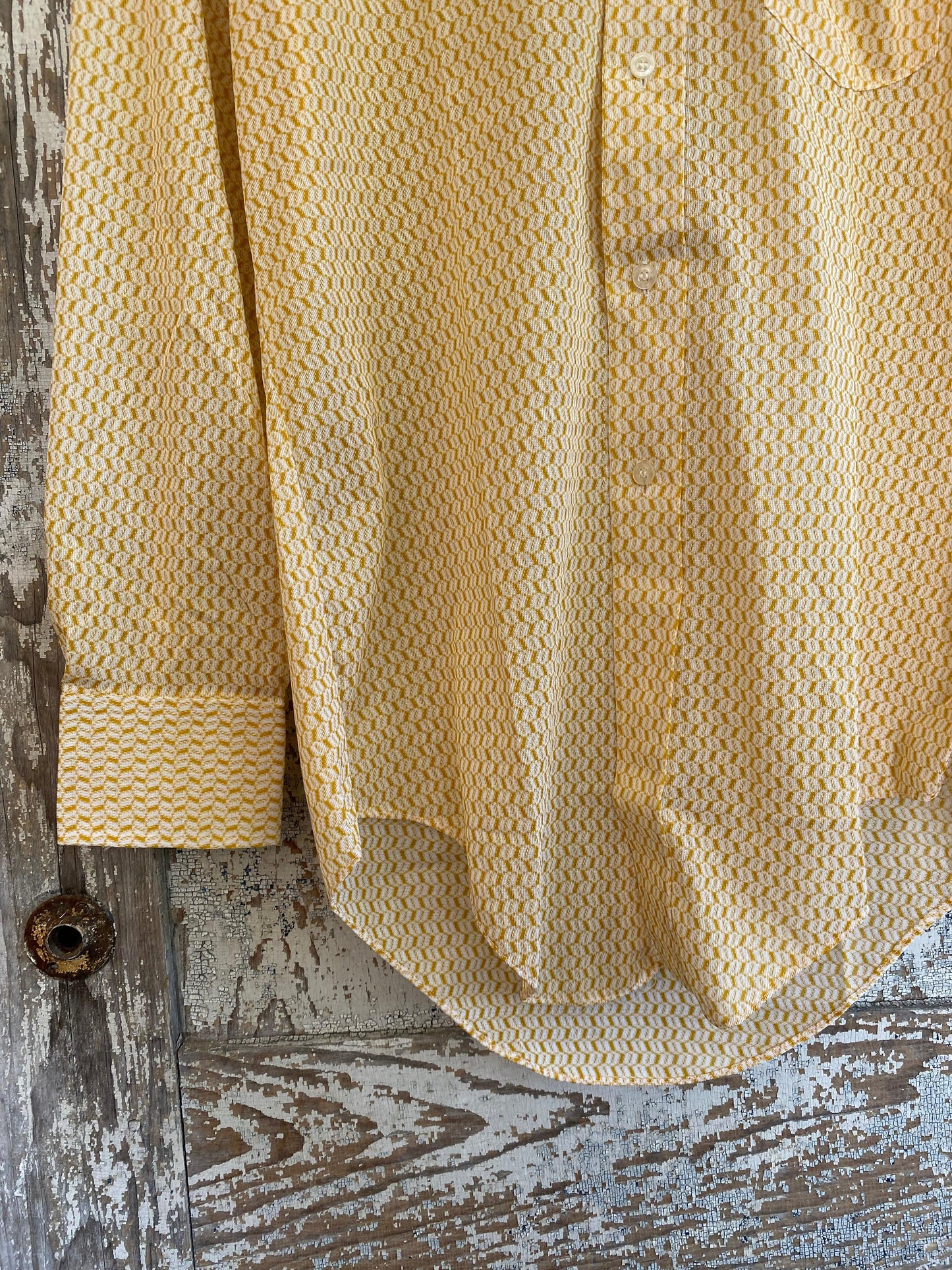 1970s Knit Button Up | L