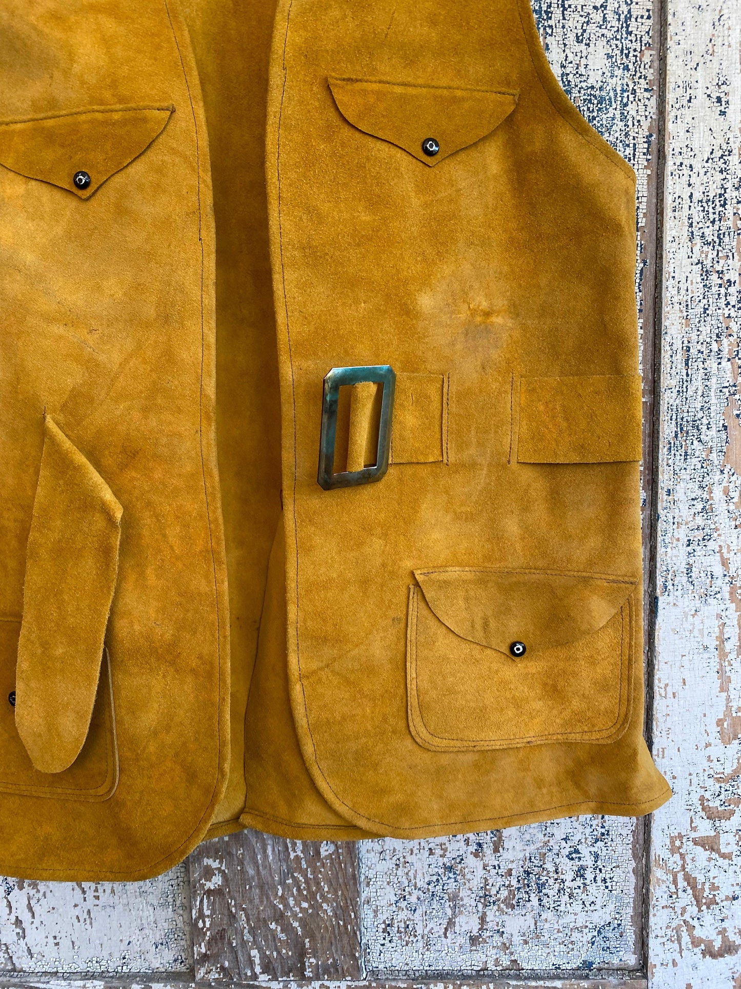 1970s Suede Leather Vest | M