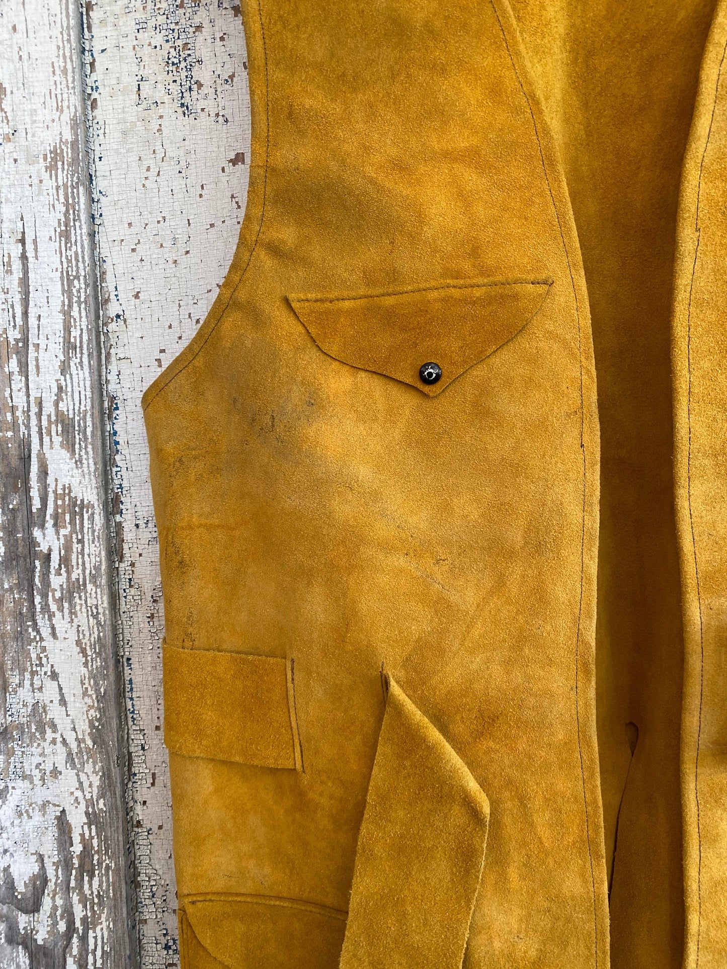 1970s Suede Leather Vest | M