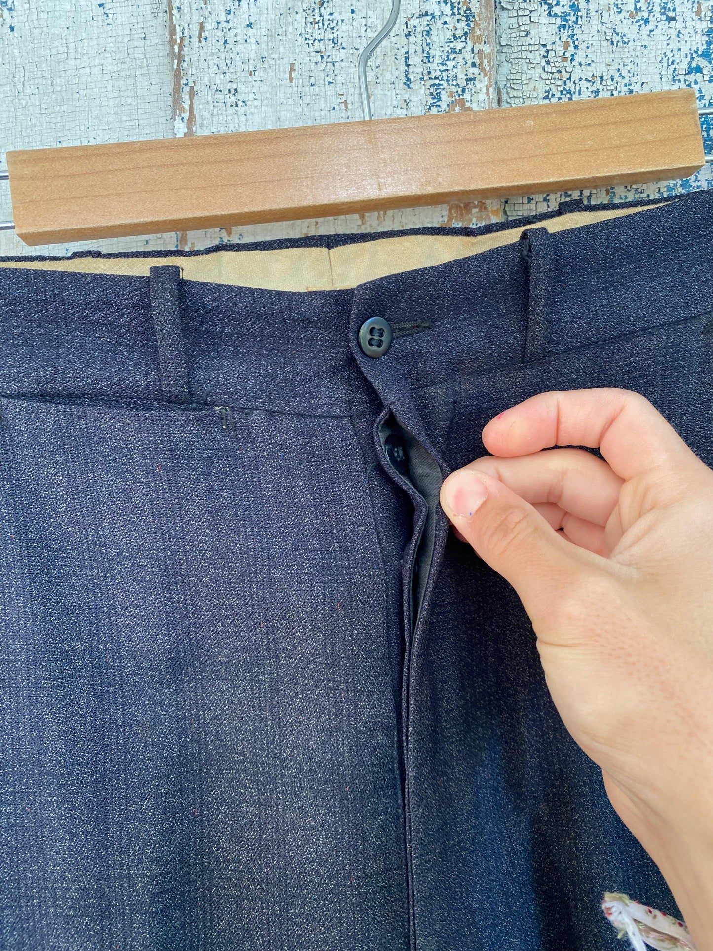 1950s Button Fly Slacks | 28