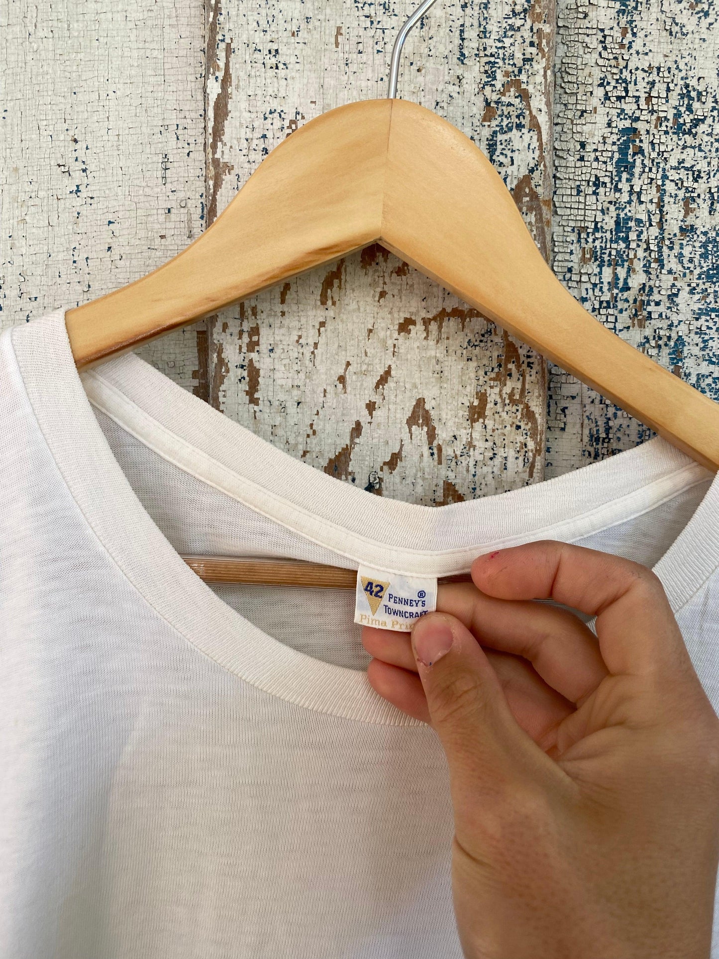 1970s White Tee | L