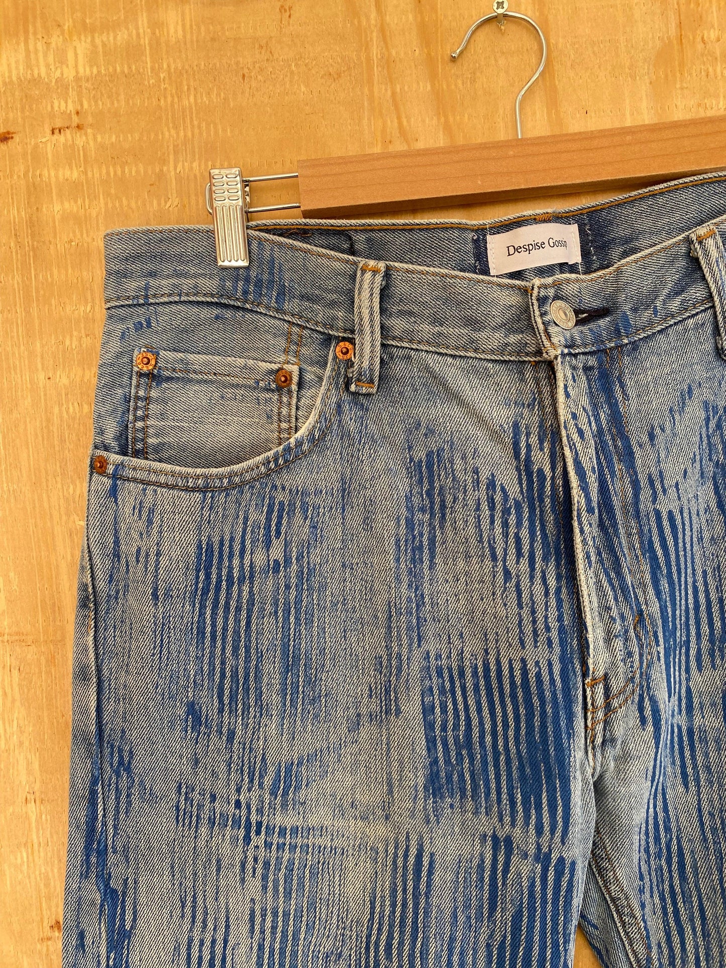 Hickory Striped Flared Denim | 36