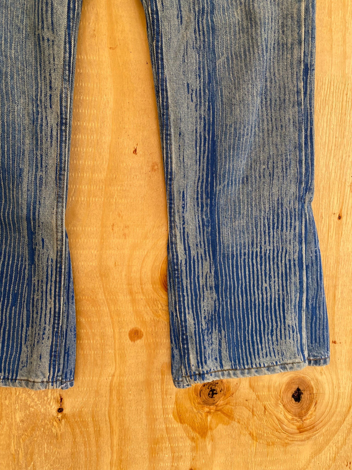 Hickory Striped Flared Denim | 34