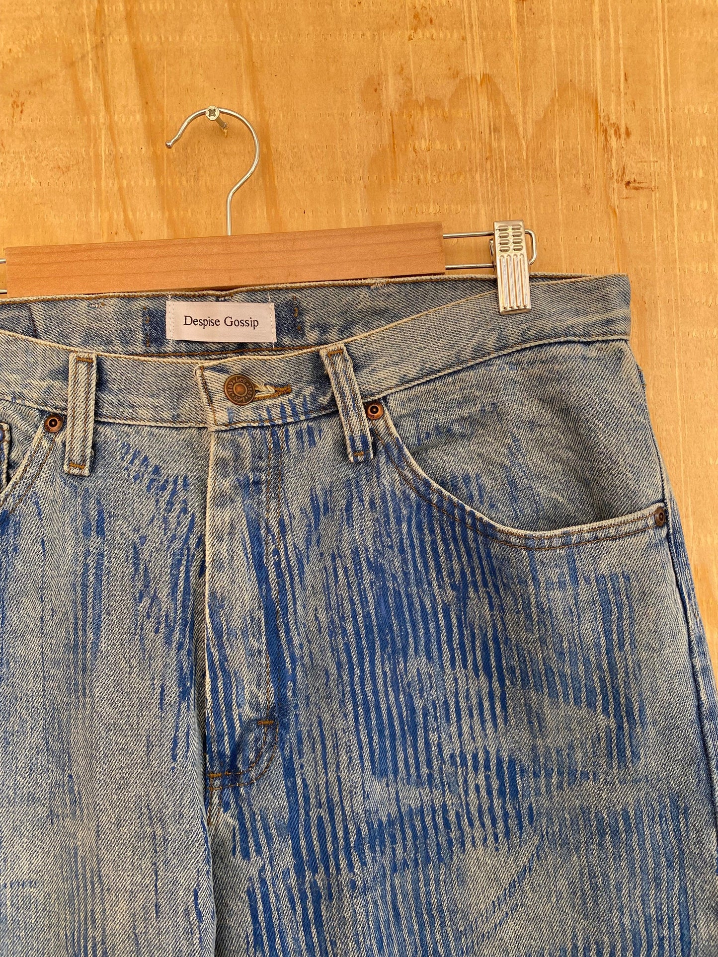 Hickory Striped Flared Denim | 34