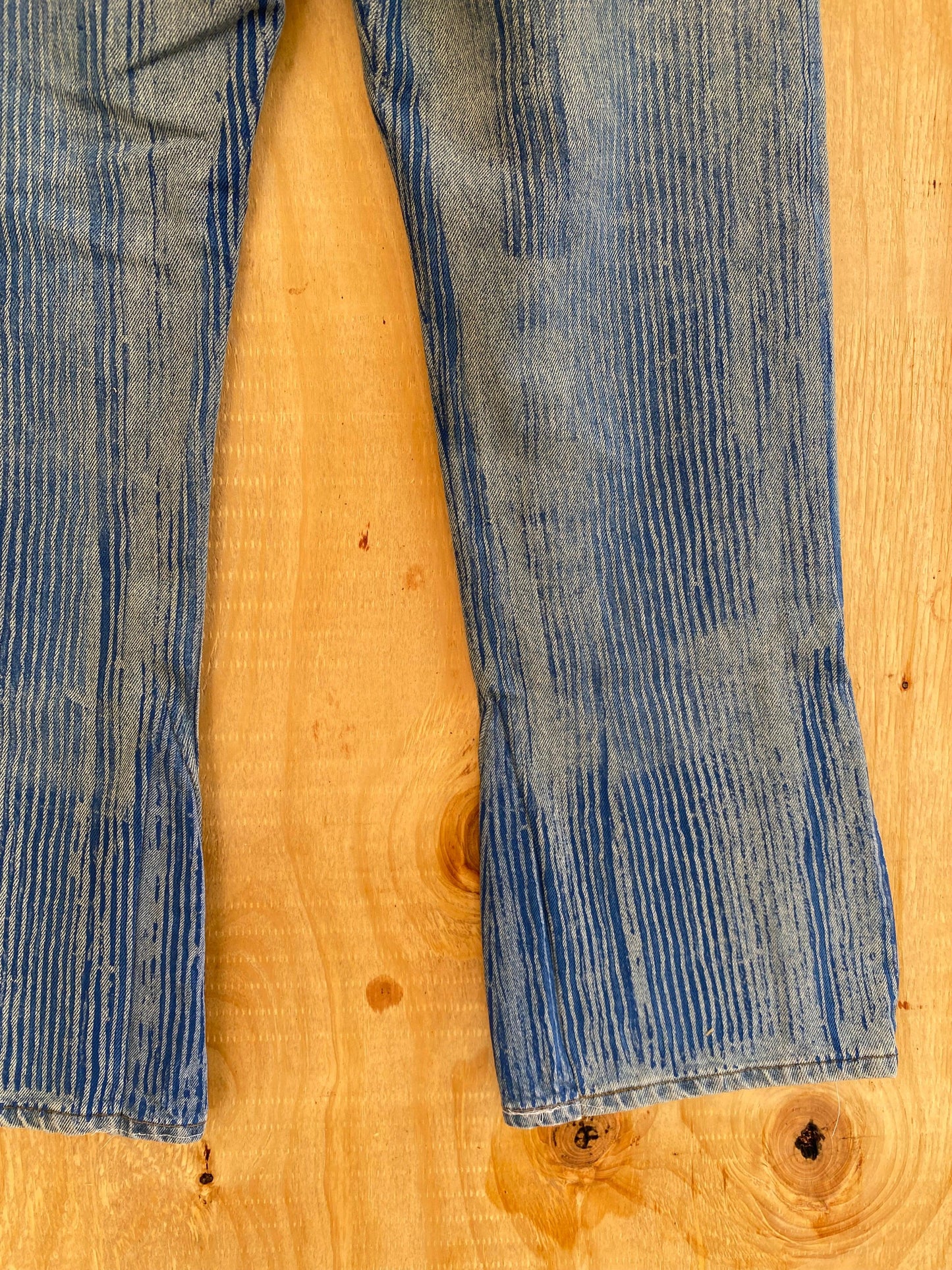 Hickory Striped Flared Denim | 34