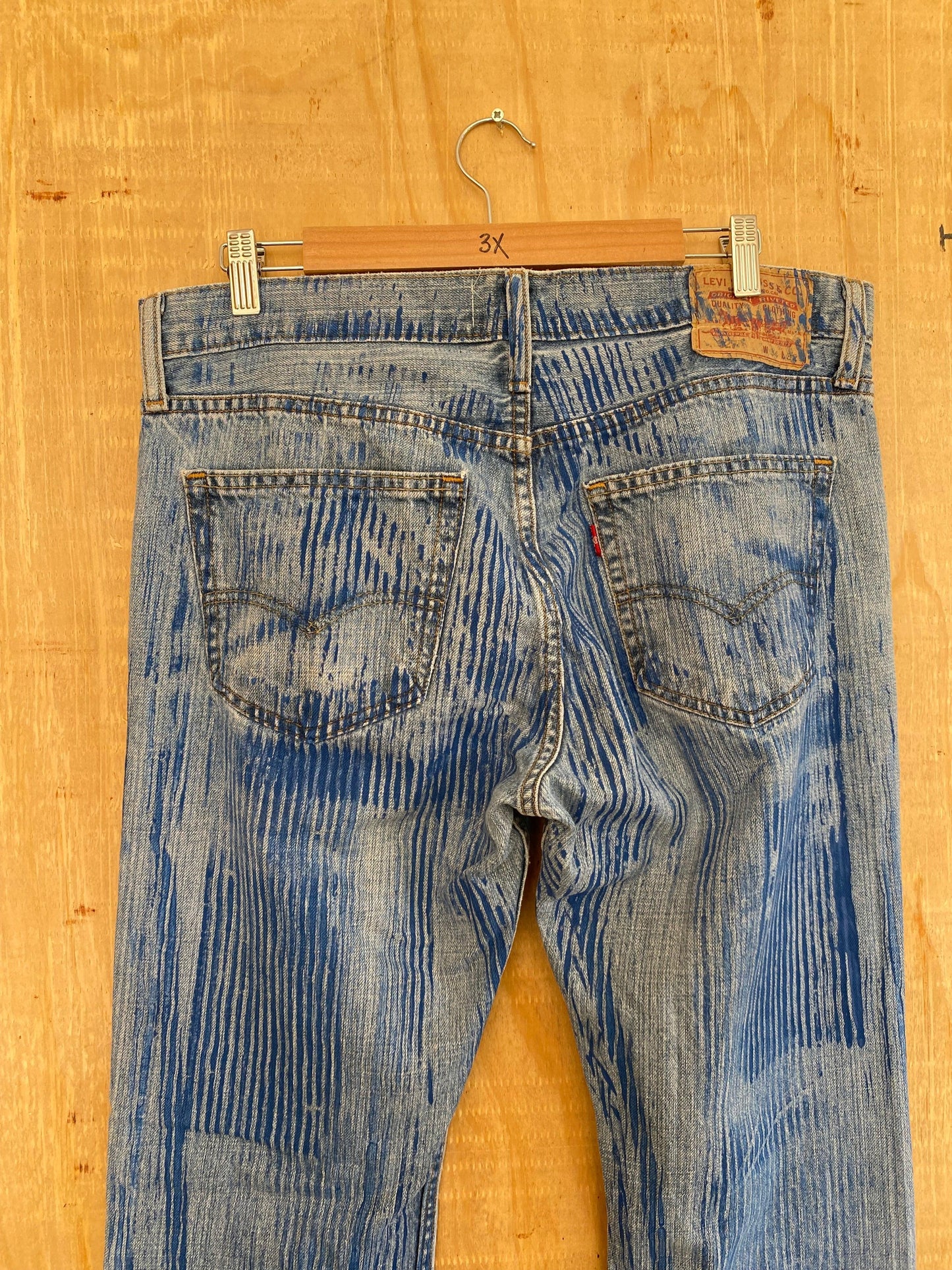 Hickory Striped Flared Denim | 35