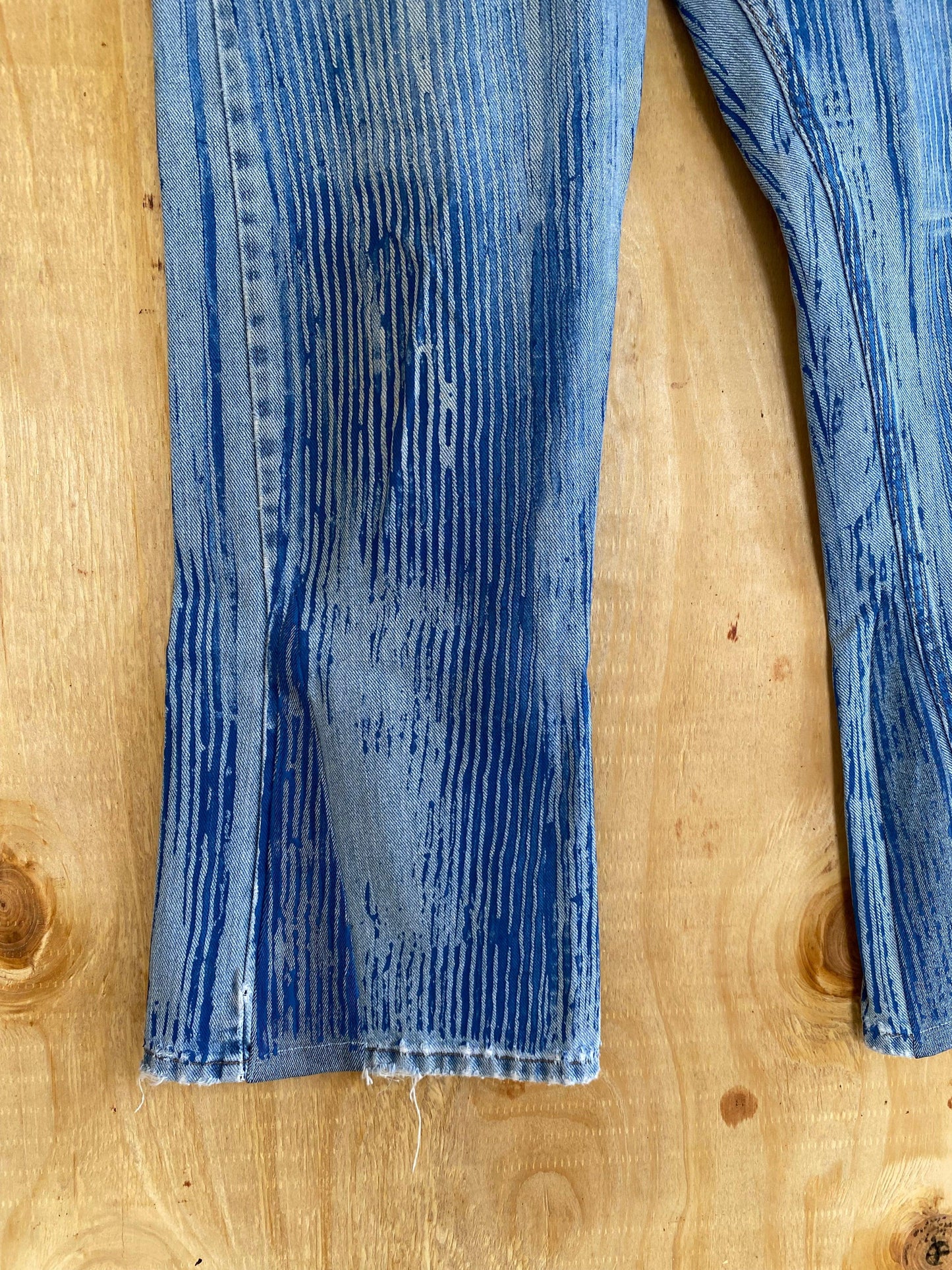 Hickory Striped Flared Denim | 36