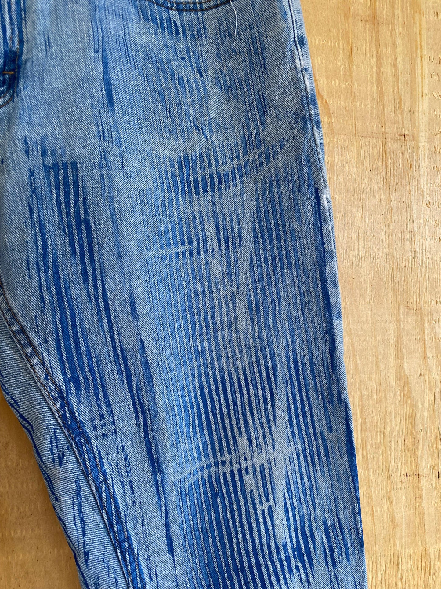 Hickory Striped Flared Denim | 36