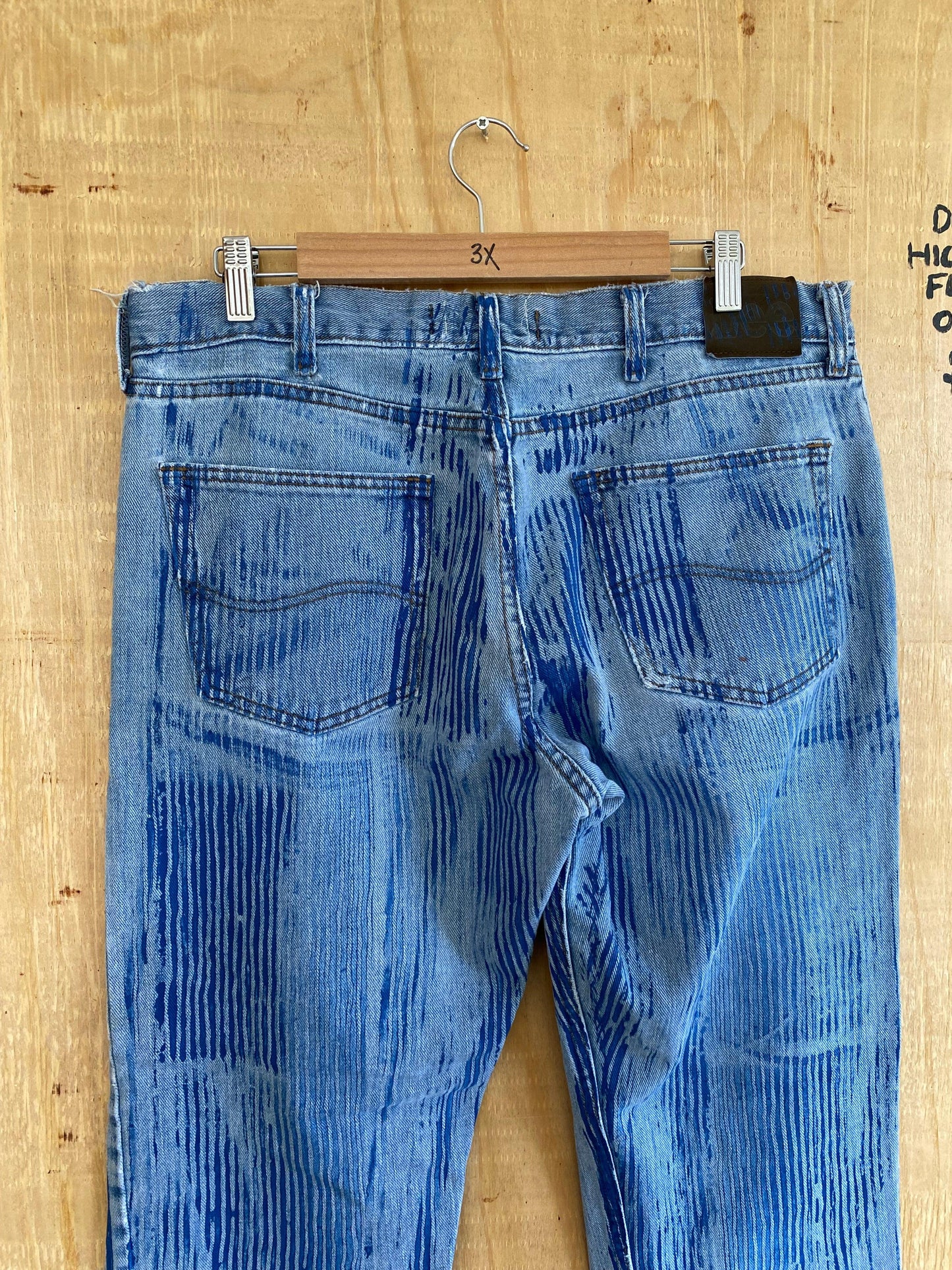 Hickory Striped Flared Denim | 36