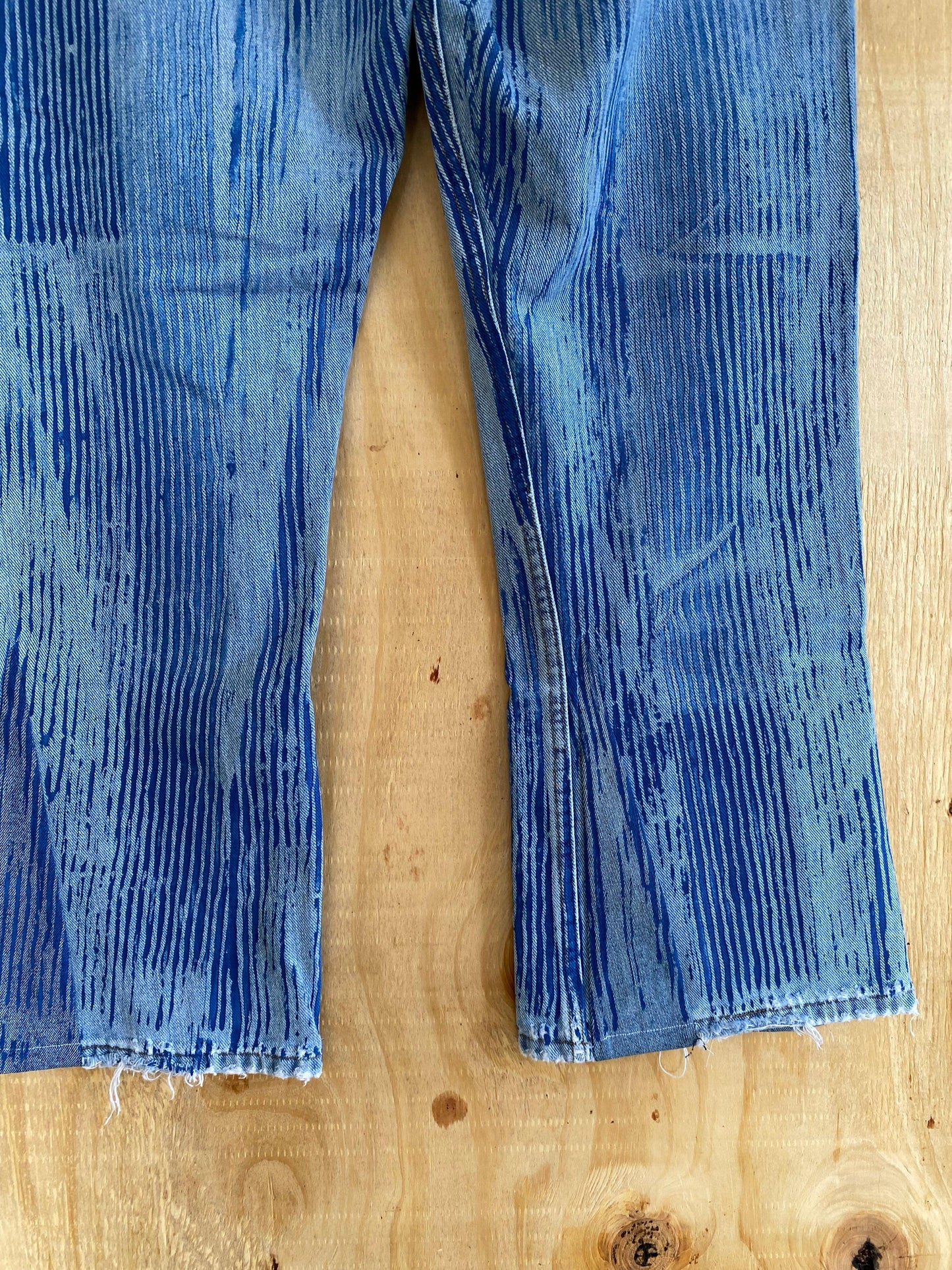 Hickory Striped Flared Denim | 36
